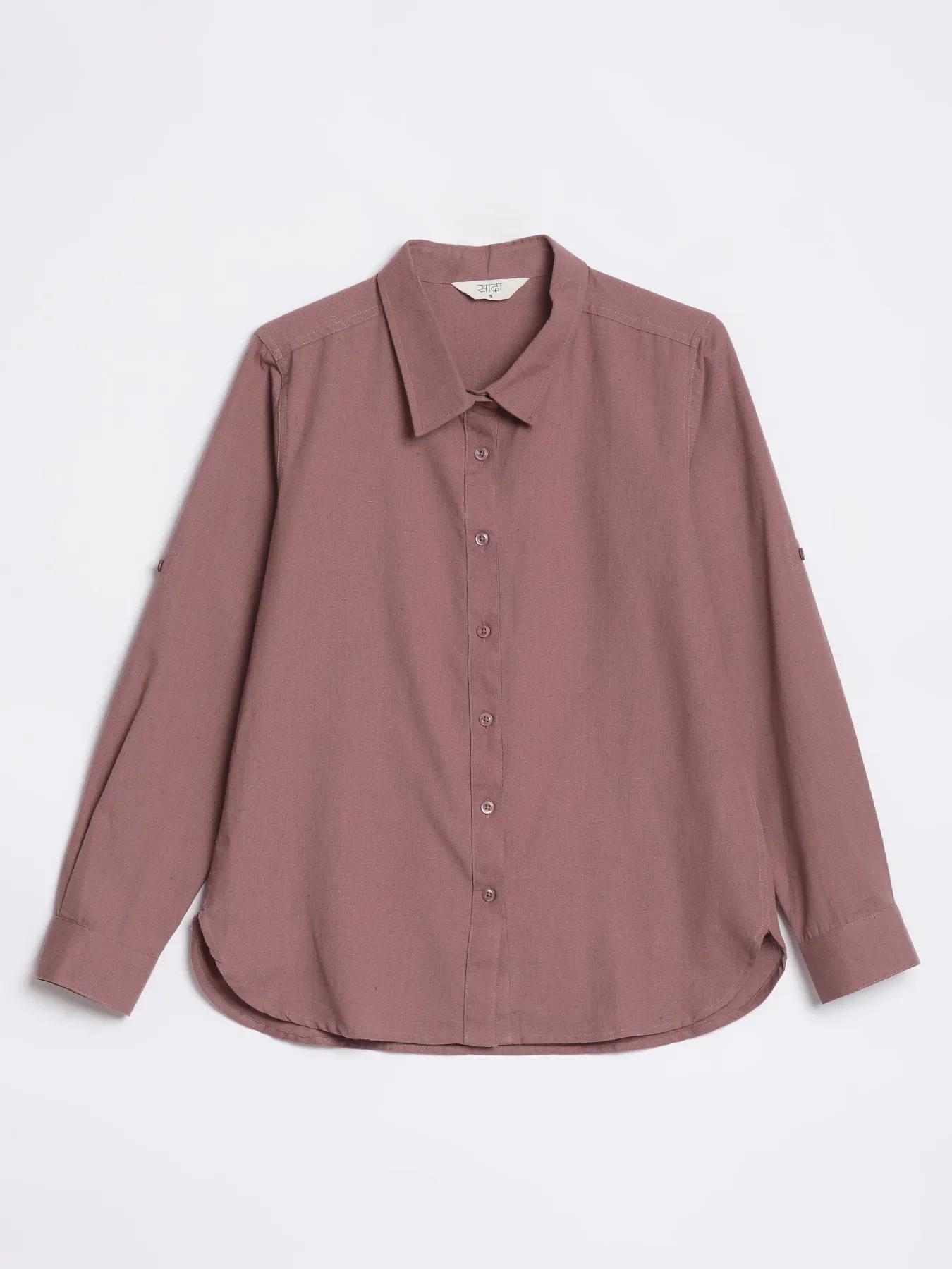 Women Rose Taupe Airy-Linen Shirt - Image 14