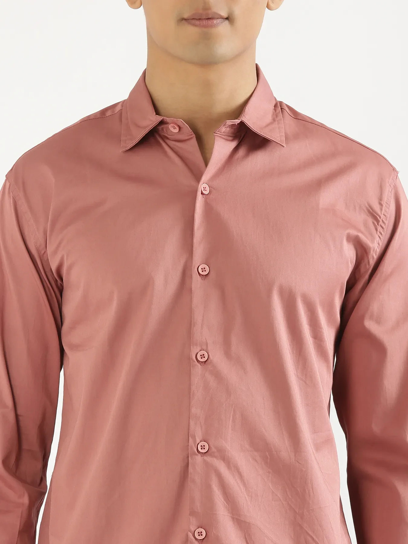 Men Rose Taupe Formal Shirt - Image 4