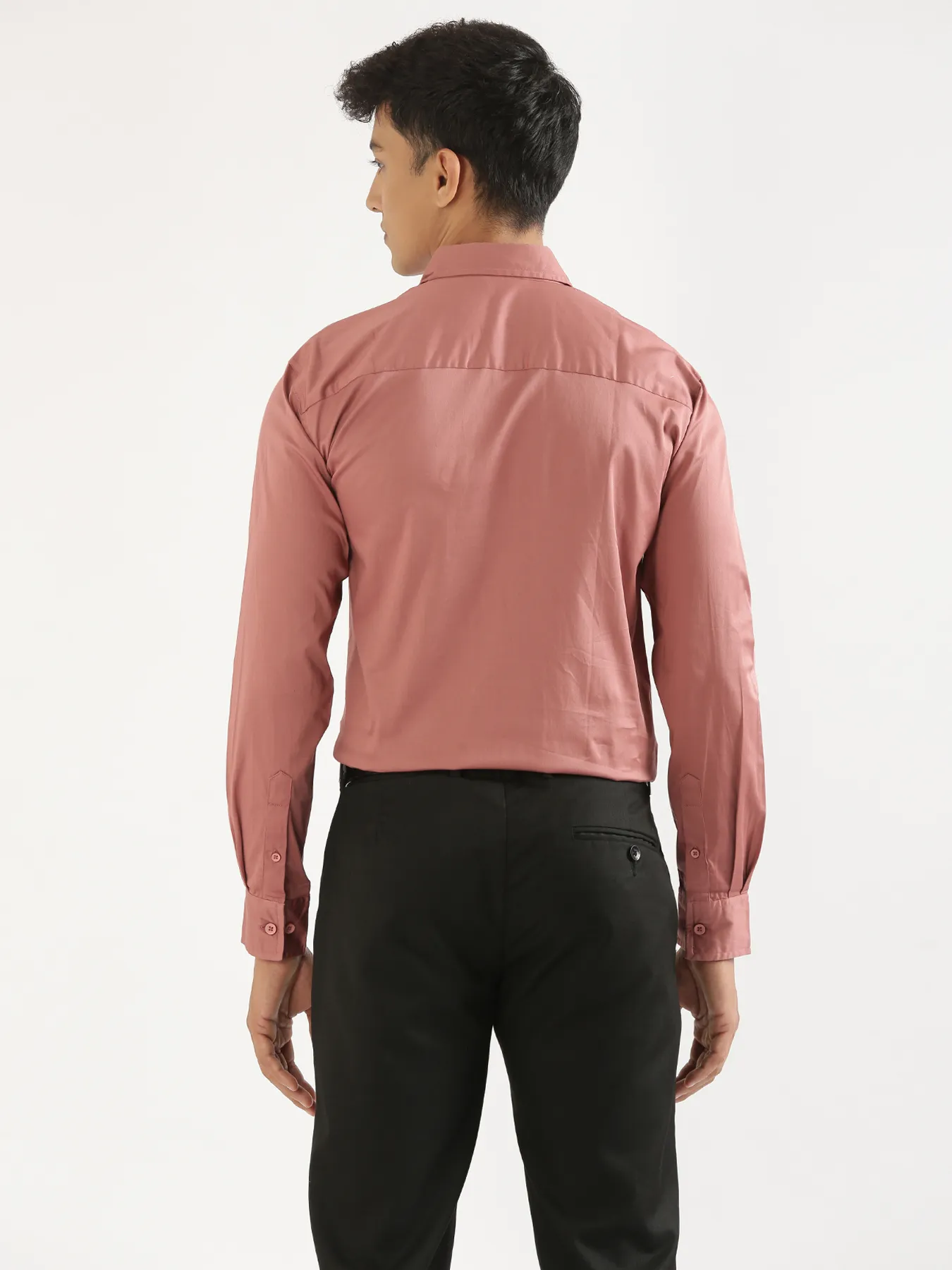 Men Rose Taupe Formal Shirt - Image 8