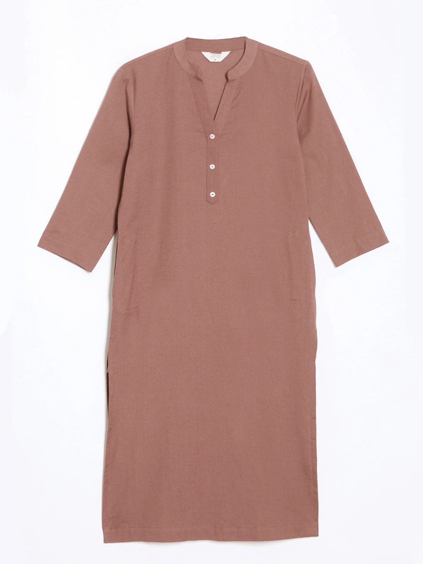 Women Rose Taupe & Lilac Long Kurta - Image 15