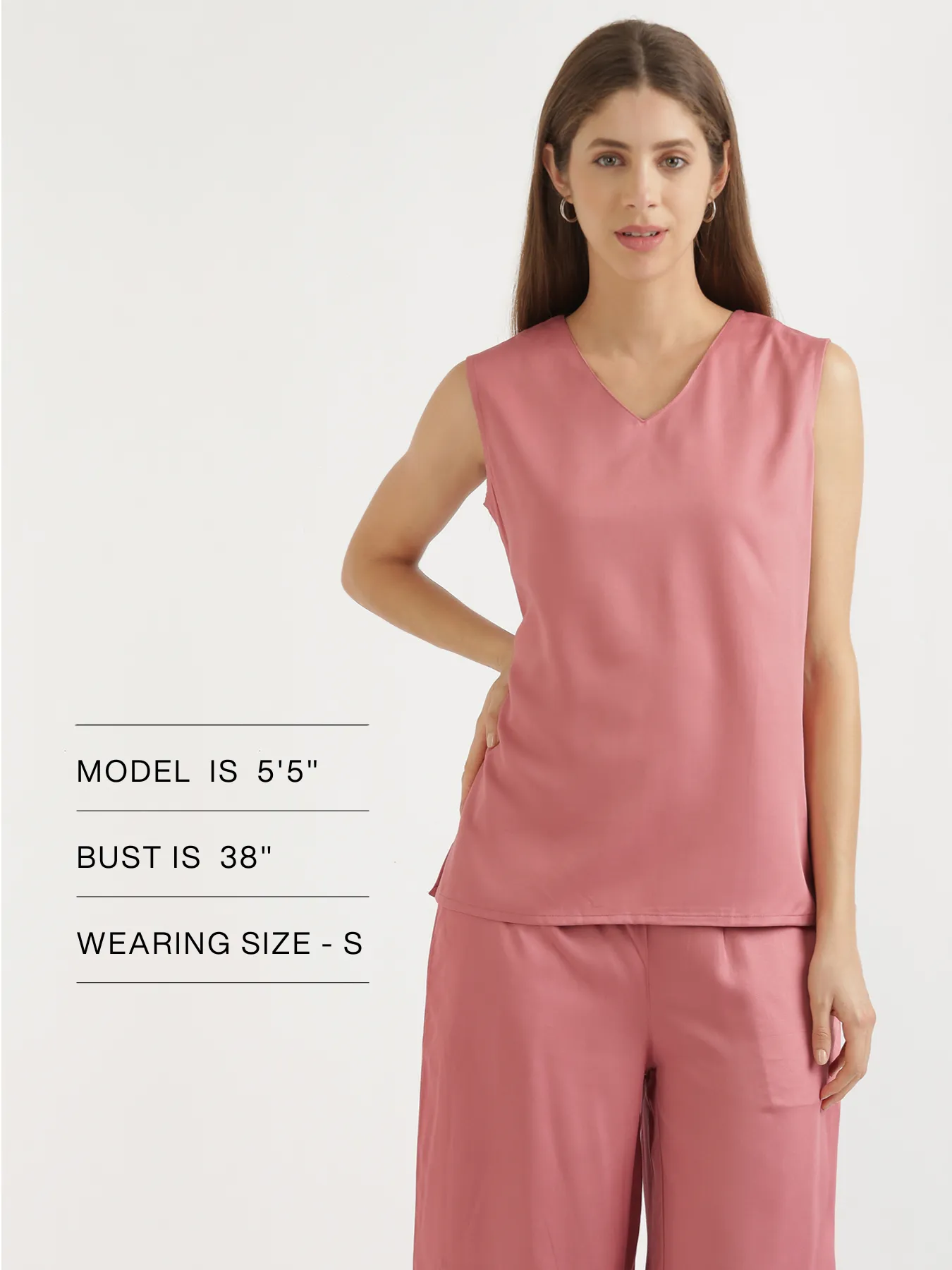 Women Rose V-Neck Sleeveless Top - Image 12
