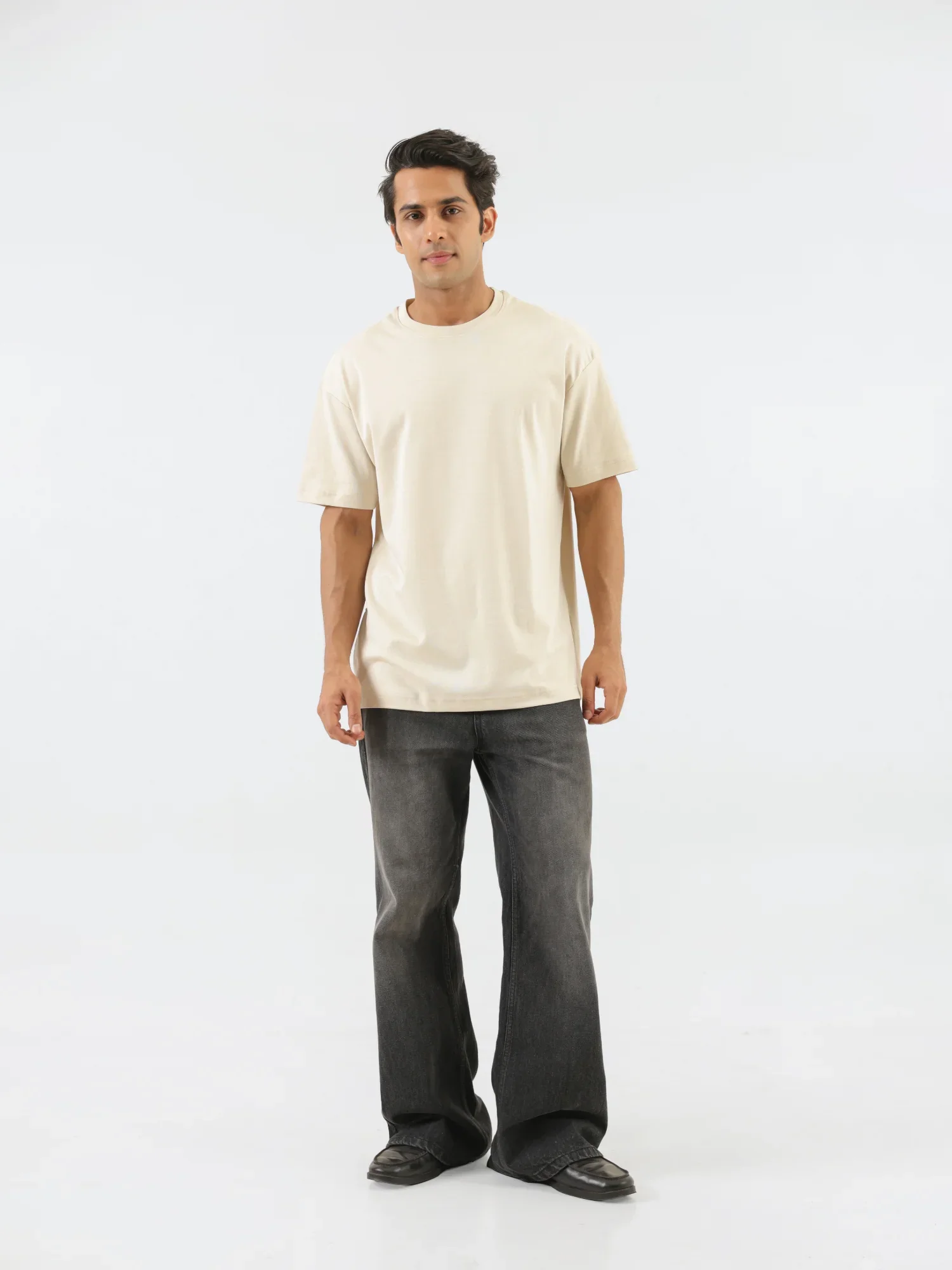 Unisex Beige Oversized T-shirt - Image 11