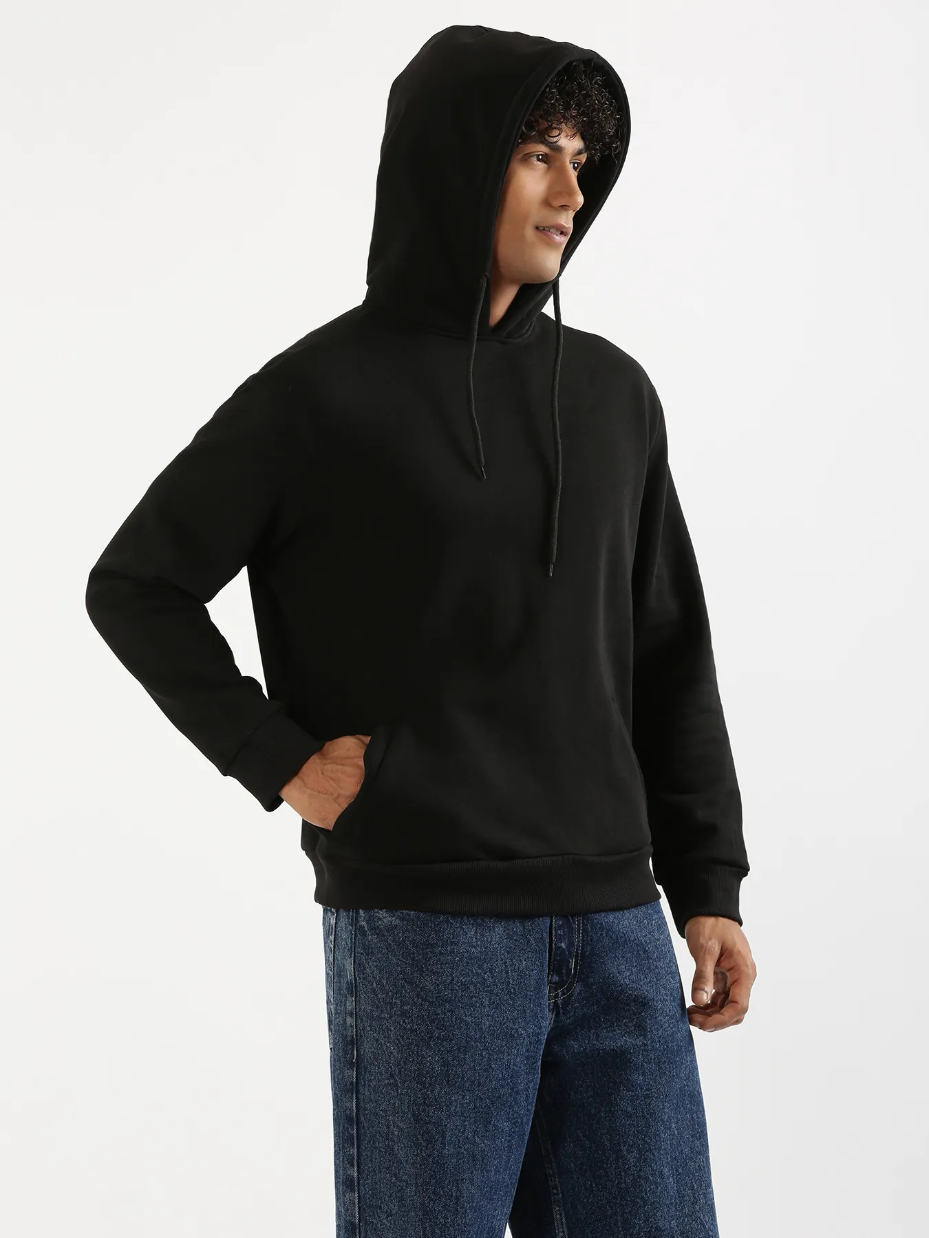 Unisex Black Pullover Fleece Hoodie - Image 13