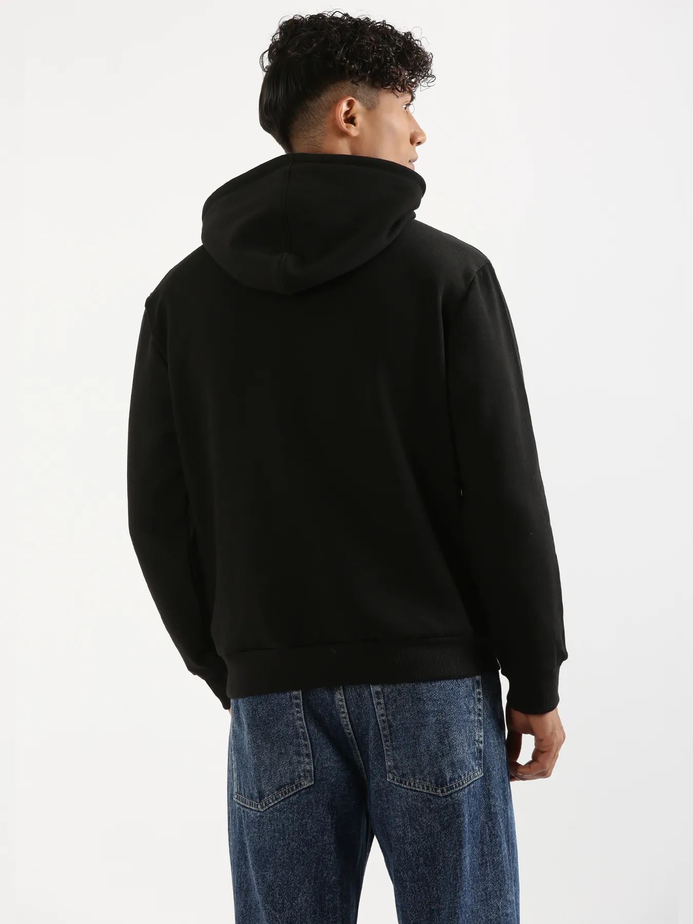Unisex Black Pullover Fleece Hoodie - Image 15