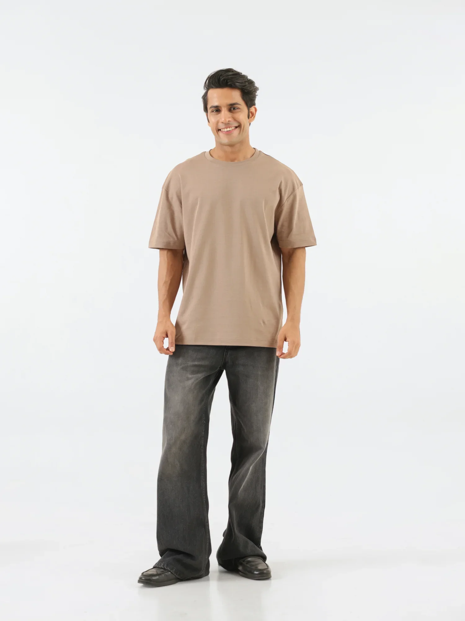 Unisex Mesa Taupe Oversized T-shirt - Image 4