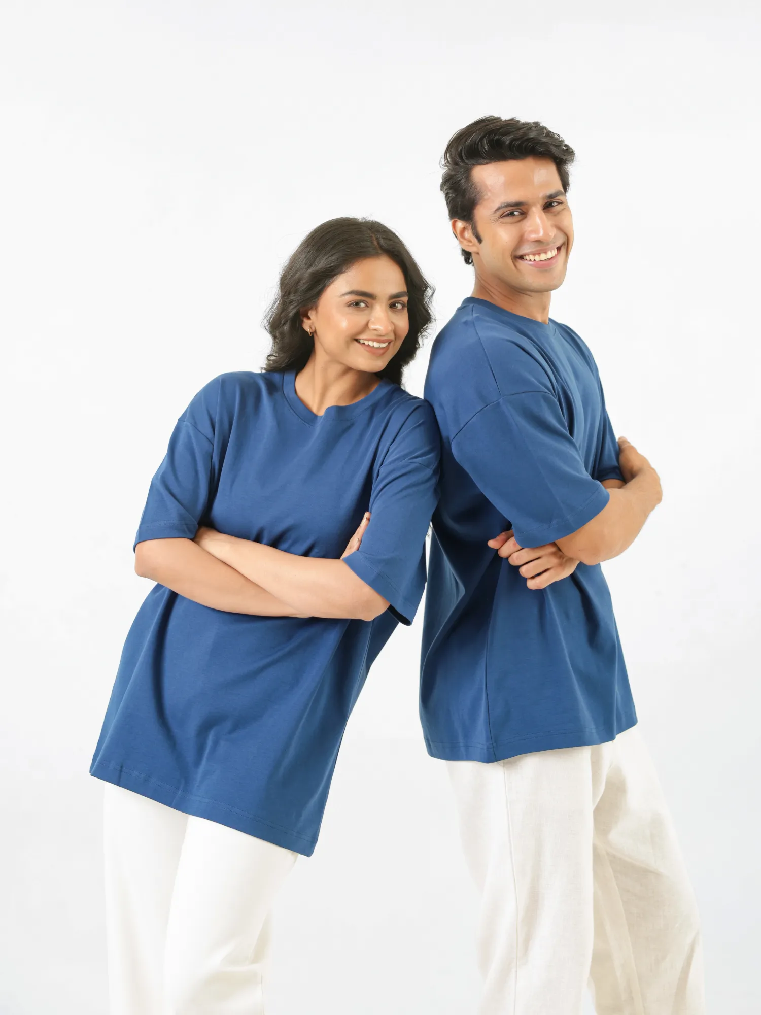 Unisex Midnight Blue Oversized T-shirt - Image 13