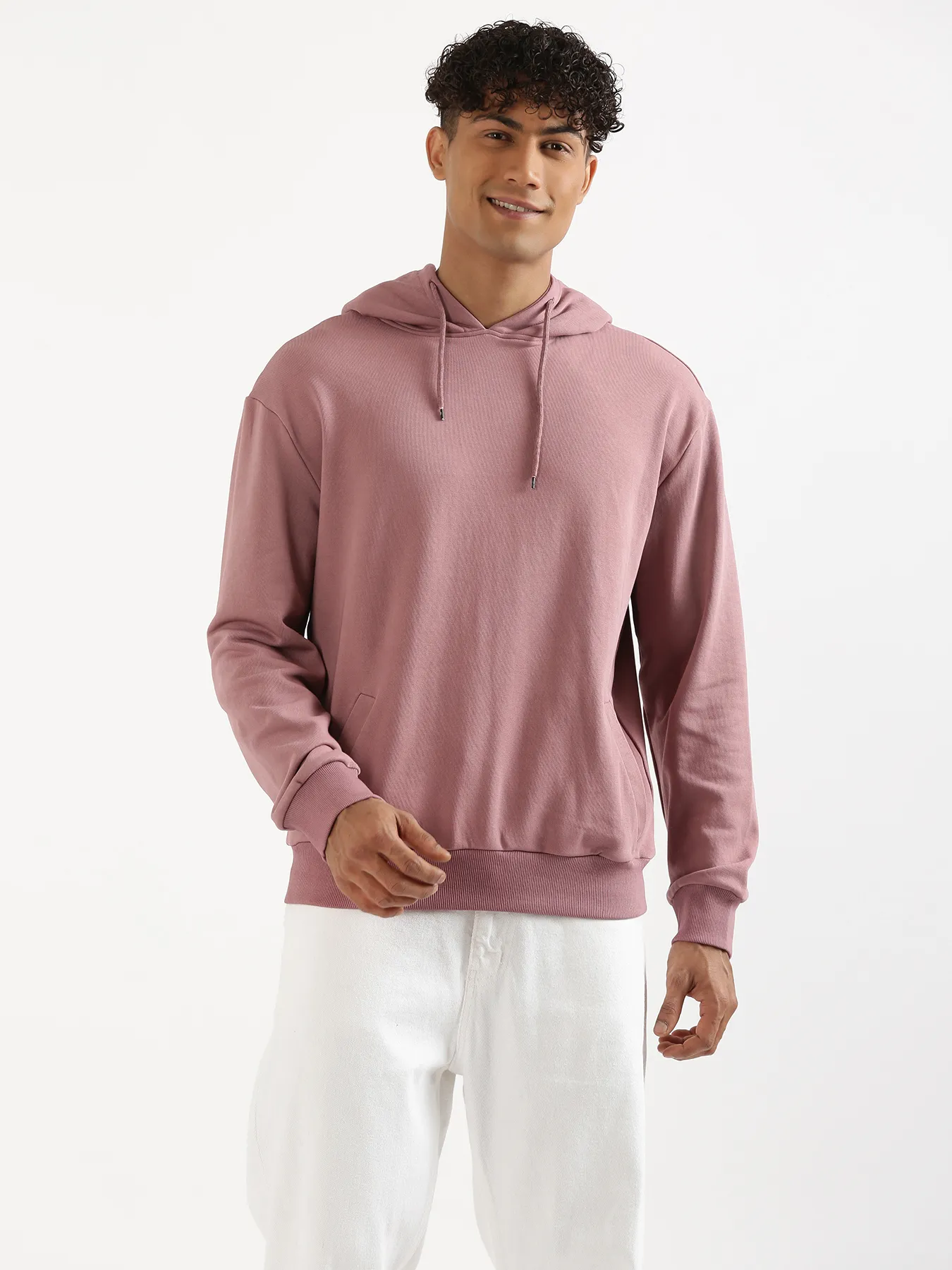 Unisex Rose Taupe Pullover Fleece Hoodie - Image 6