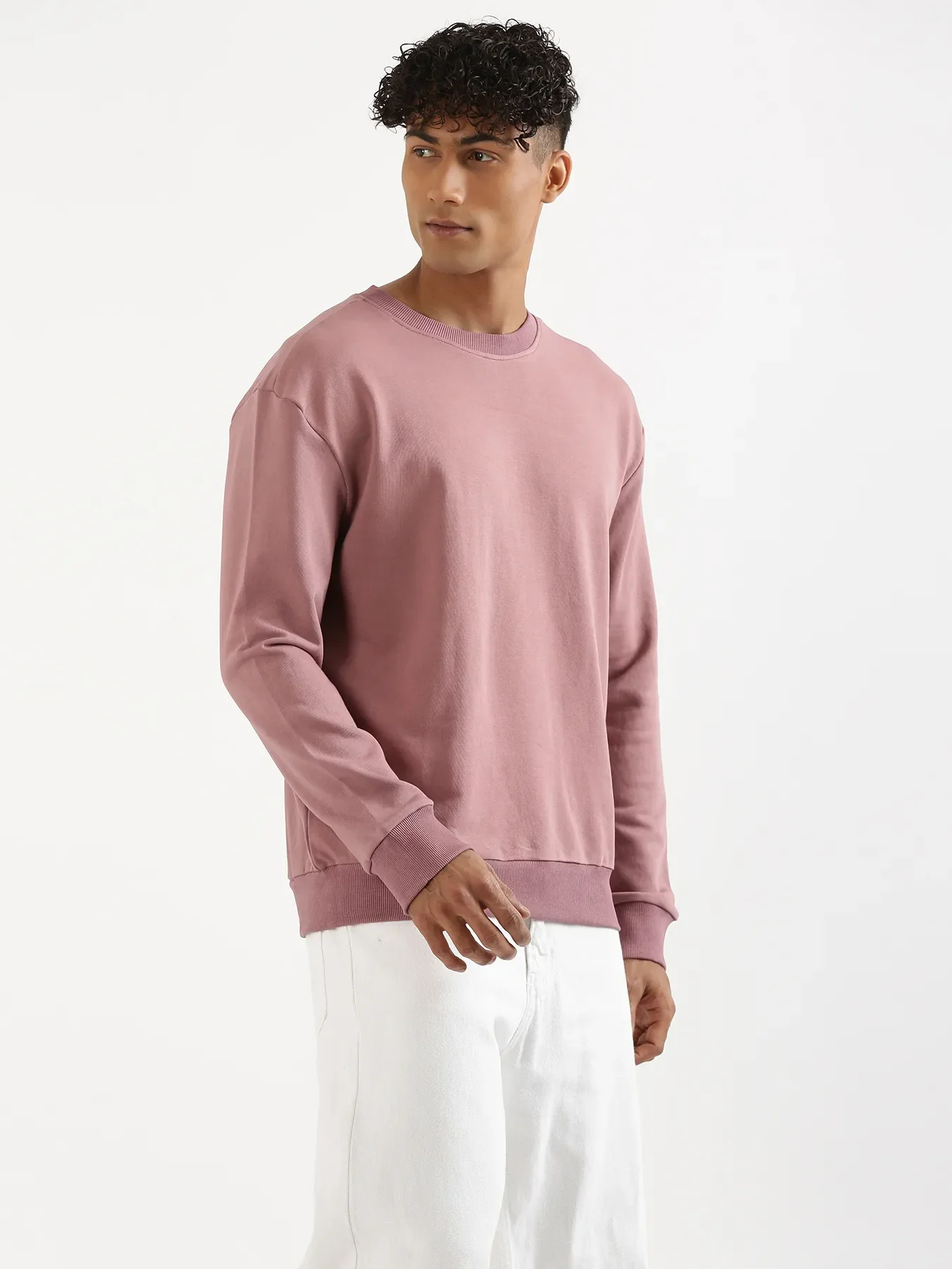 Unisex Rose Taupe Round Neck Sweatshirt - Image 13