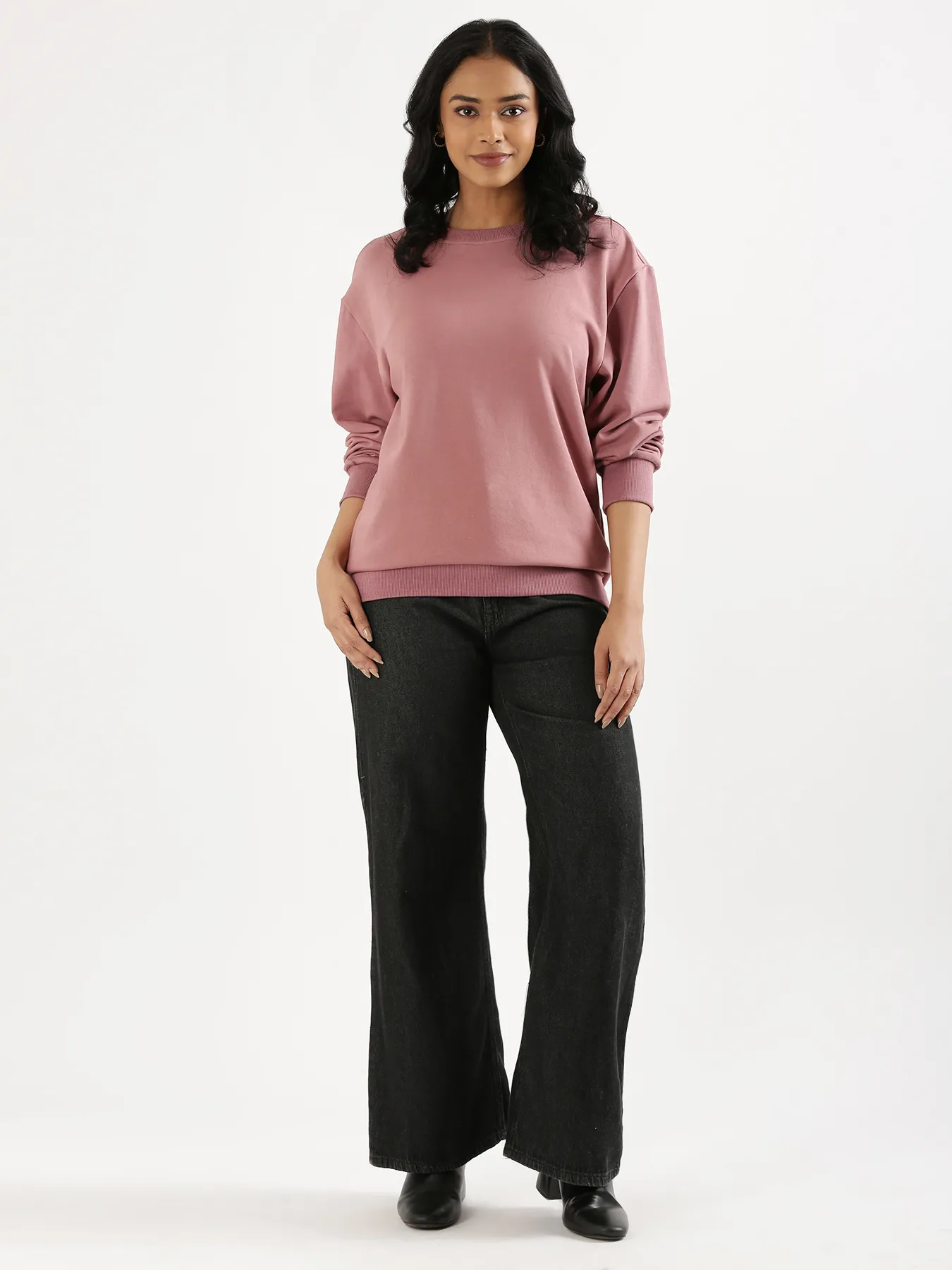 Unisex Rose Taupe Round Neck Sweatshirt - Image 18