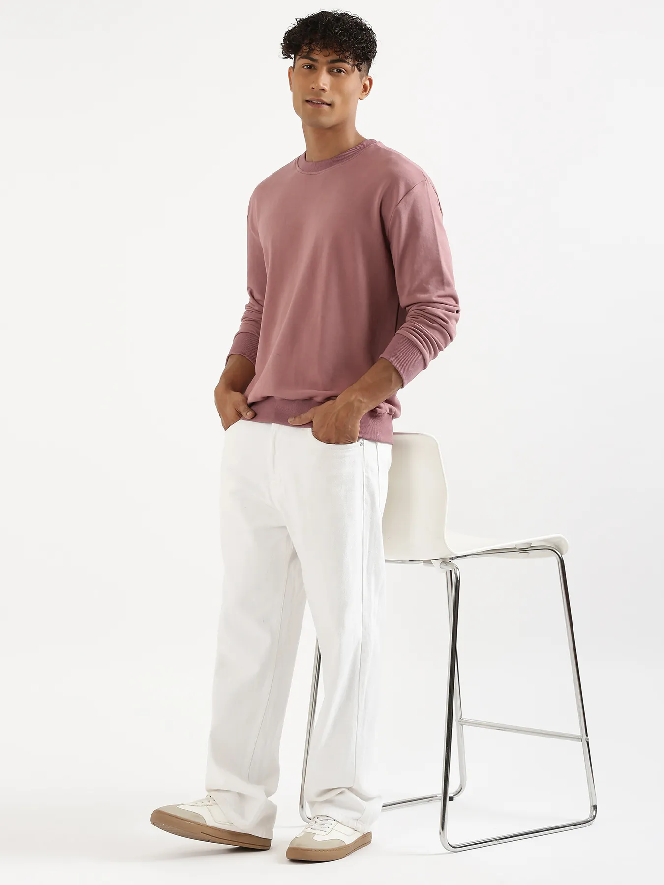Unisex Rose Taupe Round Neck Sweatshirt - Image 19
