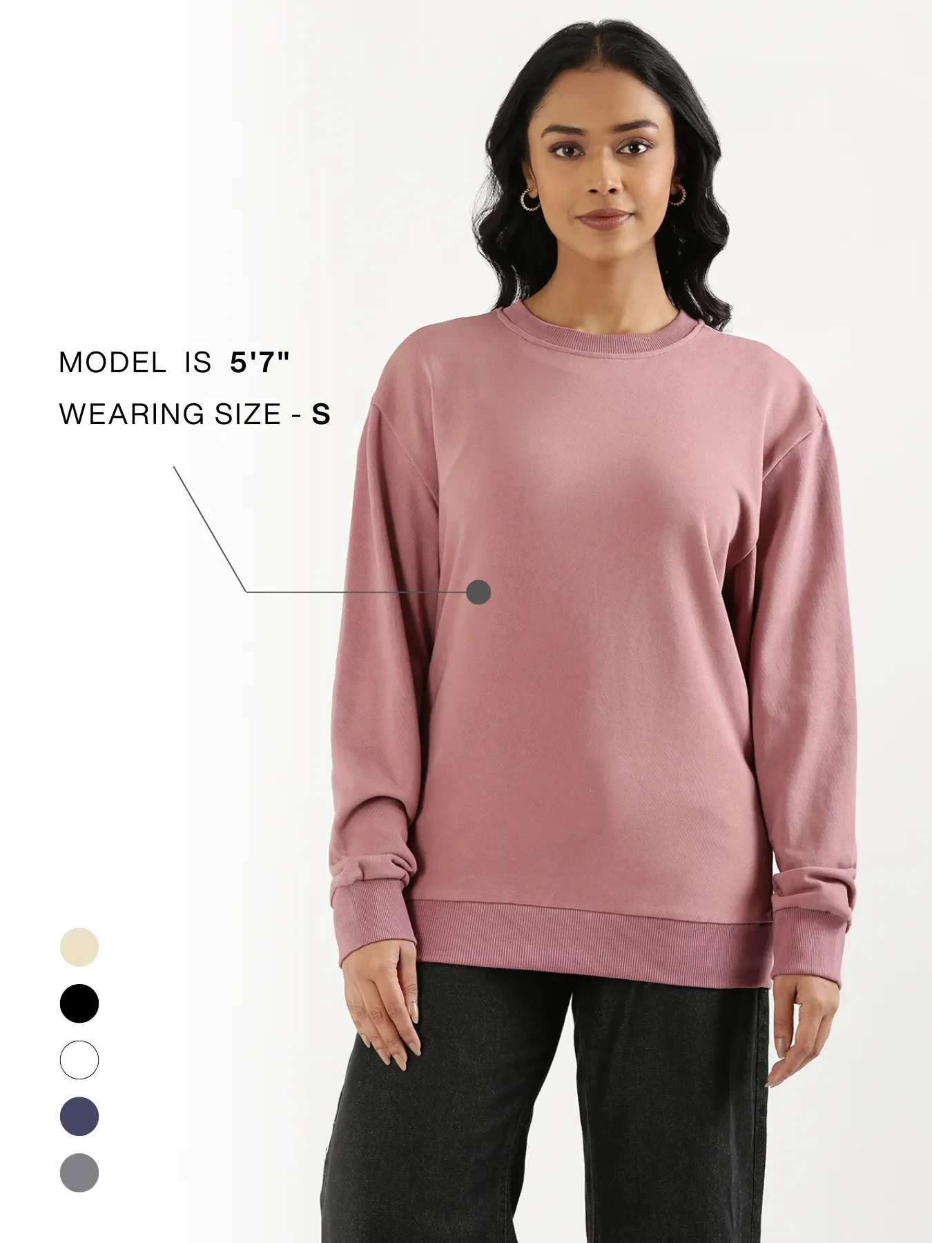 Unisex Rose Taupe Round Neck Sweatshirt - Image 22