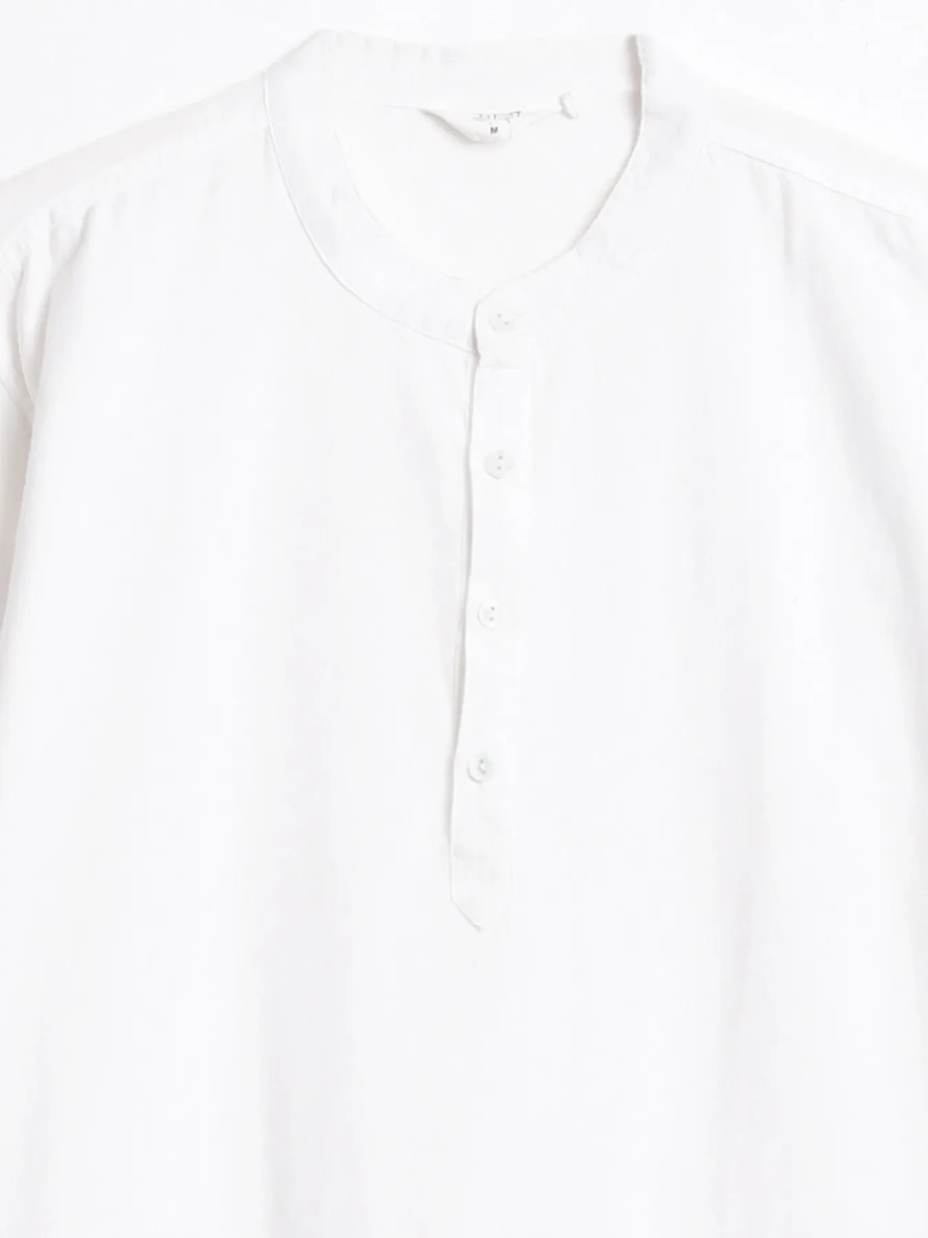Men White Airy Linen Long Kurta - Image 13