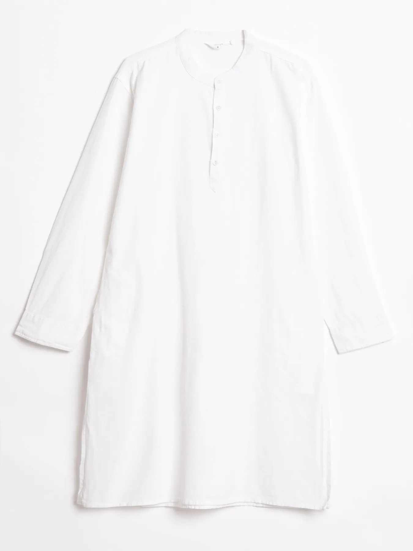 Men White Airy Linen Long Kurta - Image 14