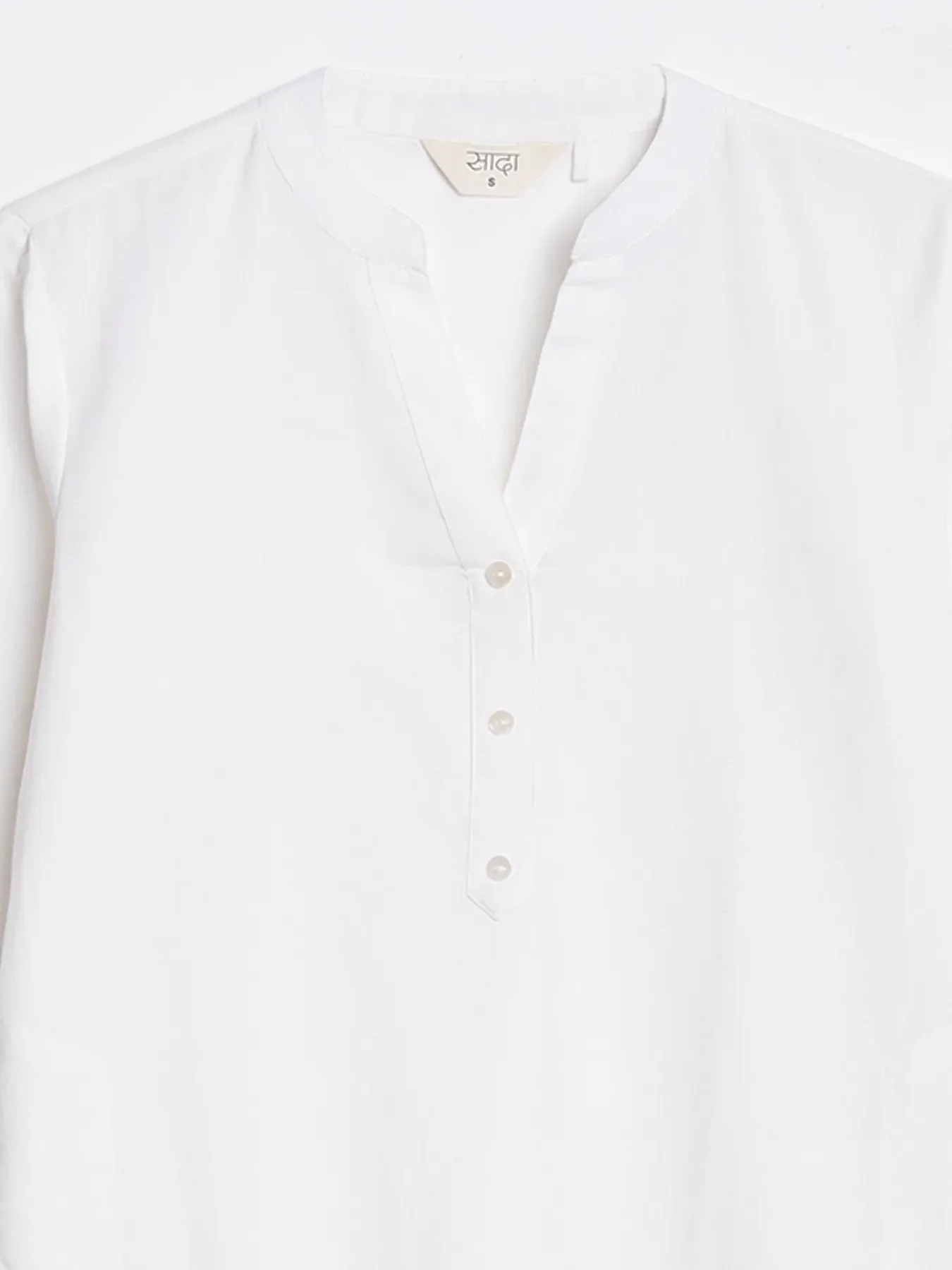 Women White Airy Linen Long Kurta - Image 14