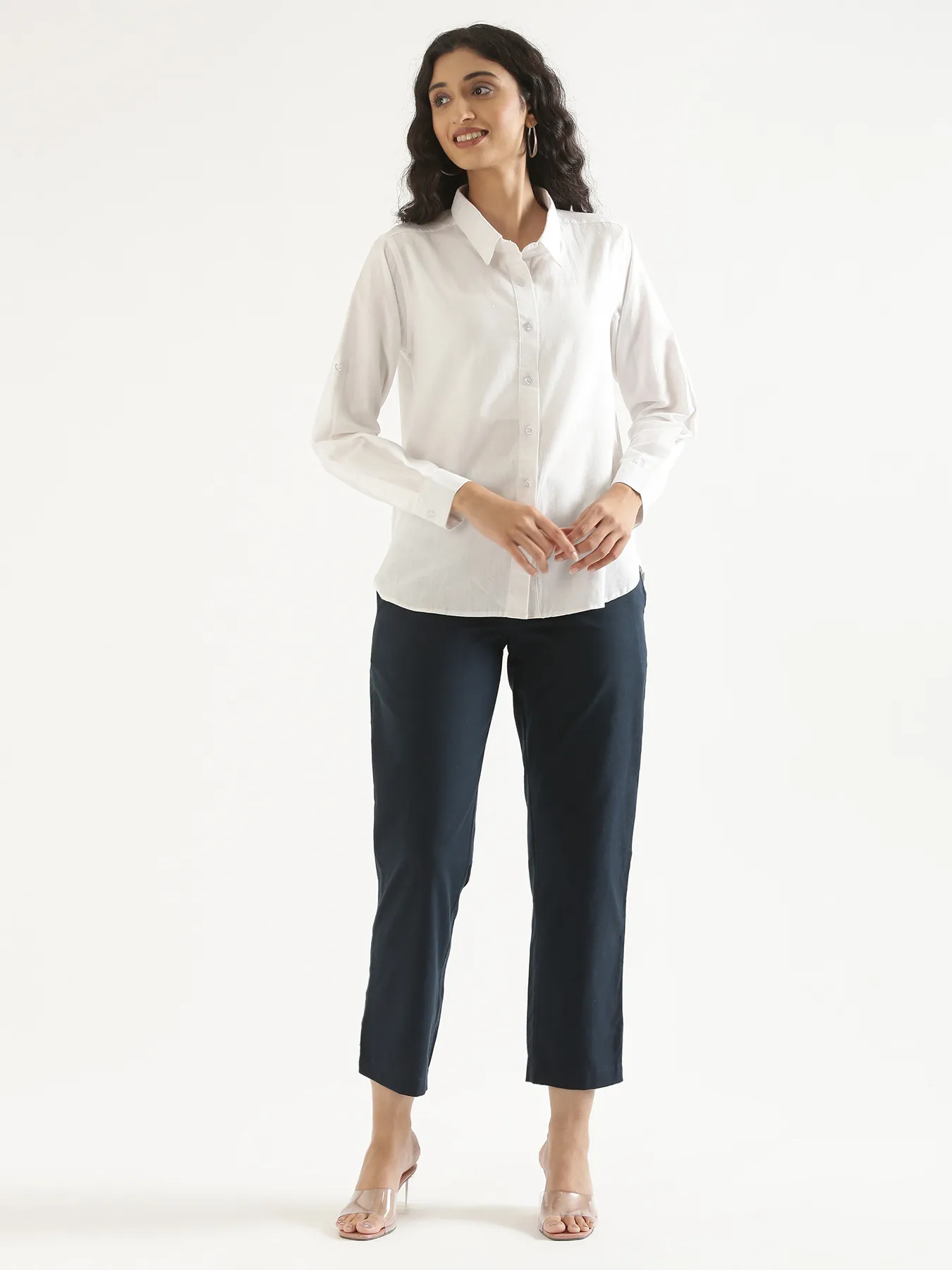 Women White Airy-Linen Shirt - Image 10
