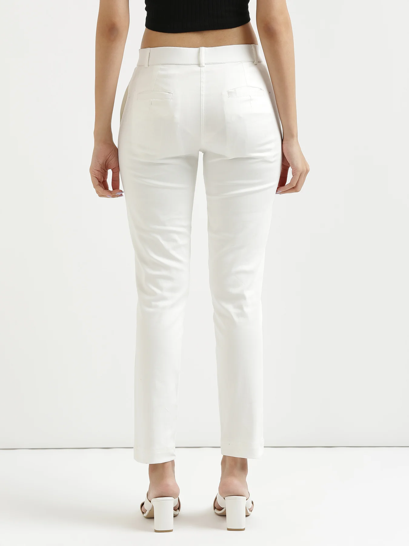 Women White Formal Pant - Image 3