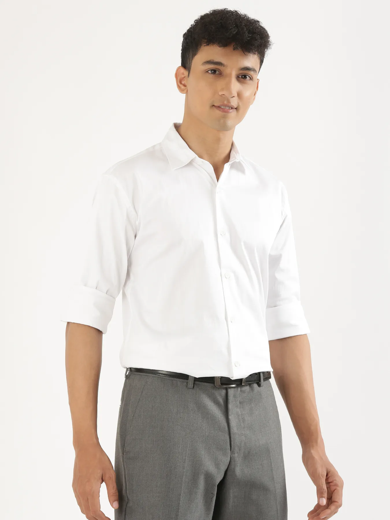 Men White Formal Shirt - Image 7