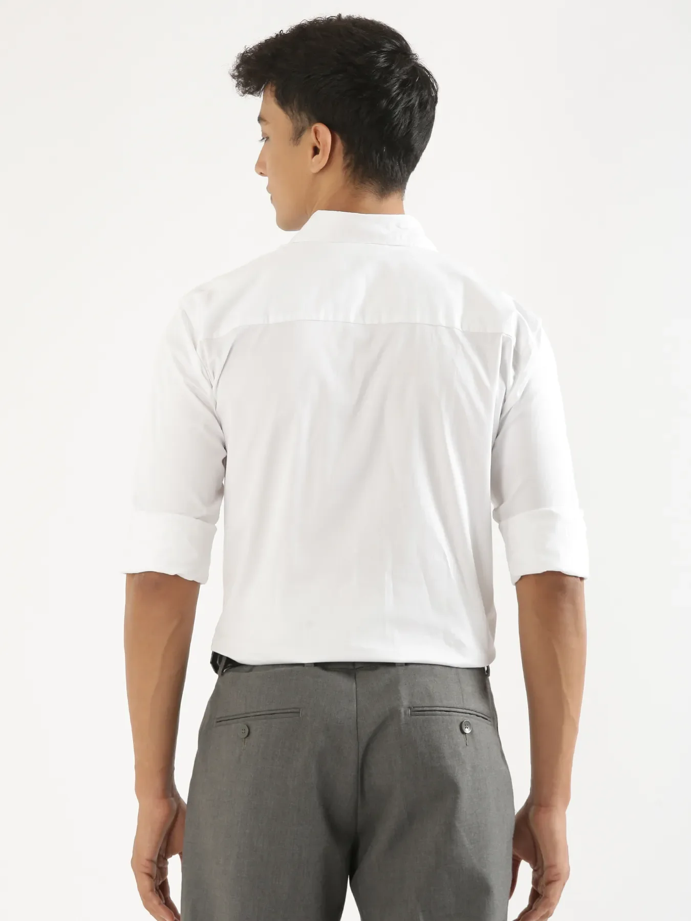 Men White Formal Shirt - Image 8