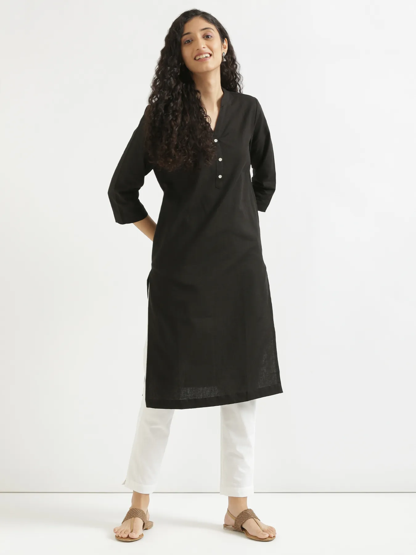 Women White Cotton Pant - Image 8