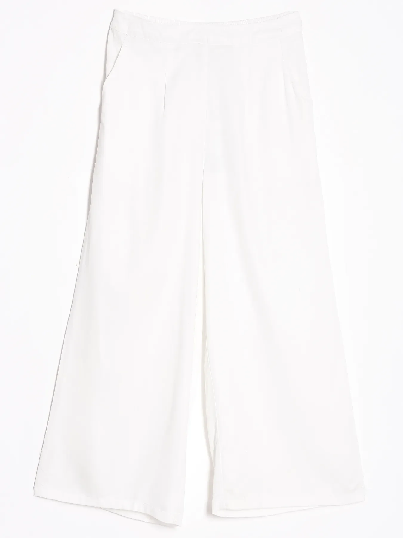 Women White Viscose Palazzo Pant - Image 12