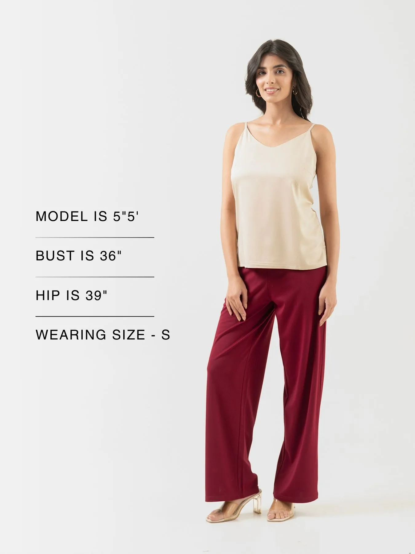 Women Beige Flowy Camisole Top - Image 8