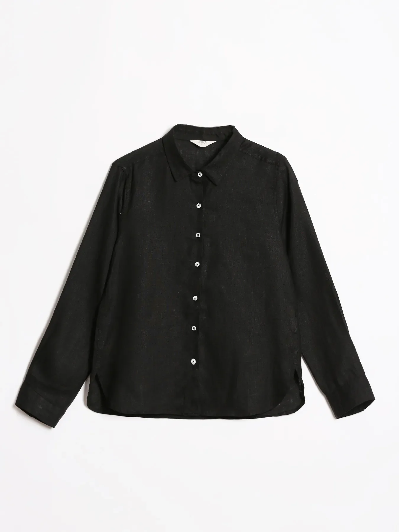 Women Black Pure Linen Shirt - Image 15