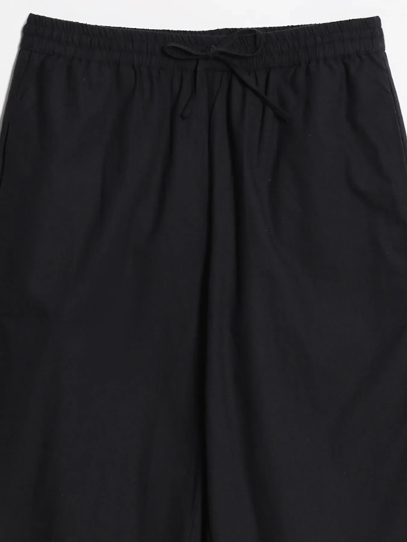 Women Black Cotton Straight Pant - Image 10