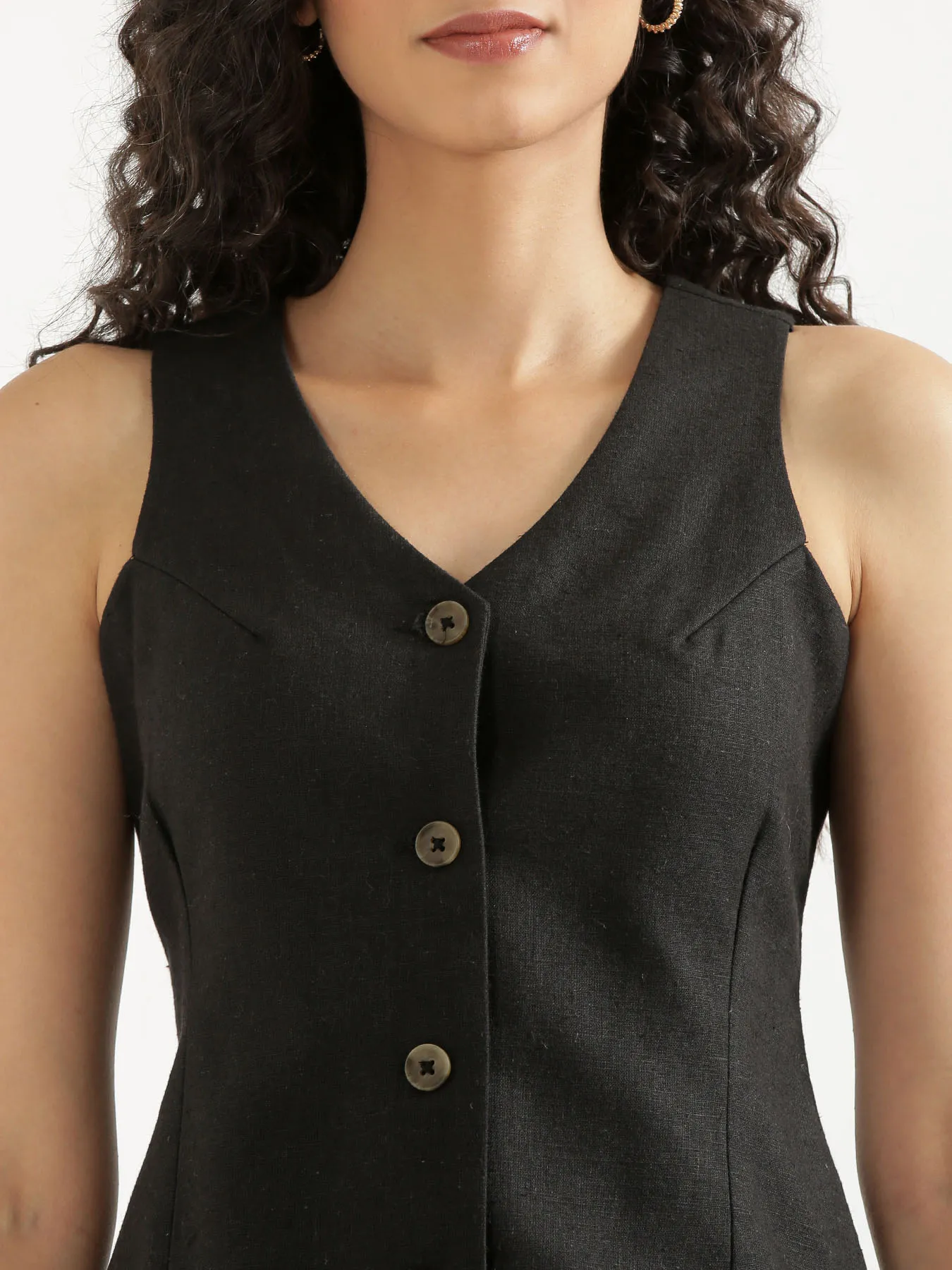 Women Black Waist Coat Co-ord Set - Image 6