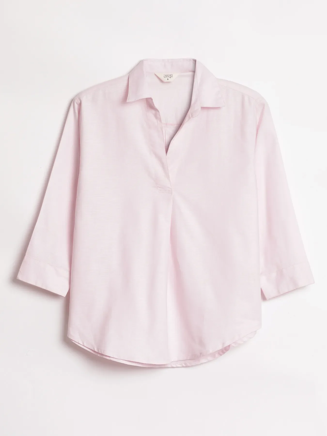 Women Blush Pink Linen Blend Pleated Top & White Airy Linen Wide Leg Pants Pant Set - Image 14
