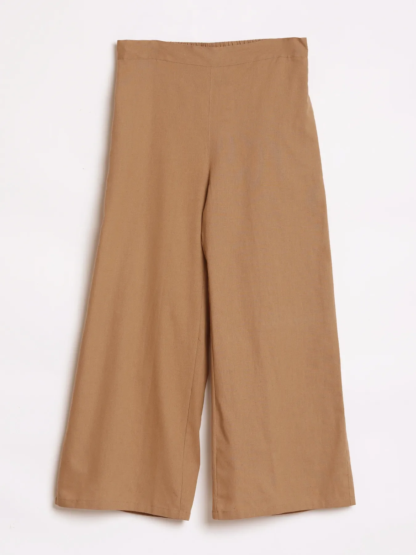 Women Coffee Brown Airy Linen Wide Leg Pant - Image 15