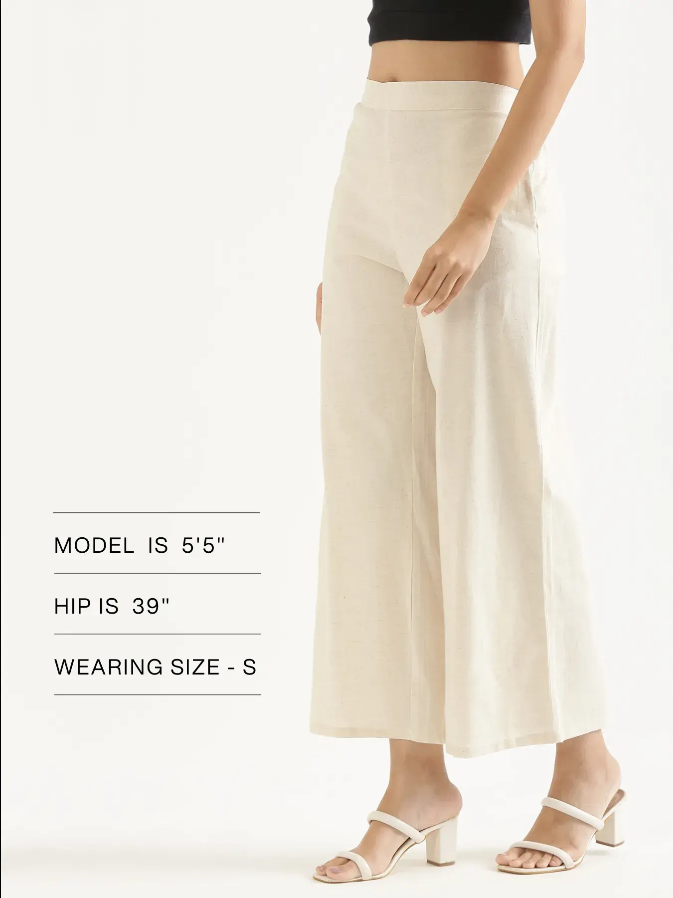 Women Ecru Airy Linen Wide Leg Pant - Image 15
