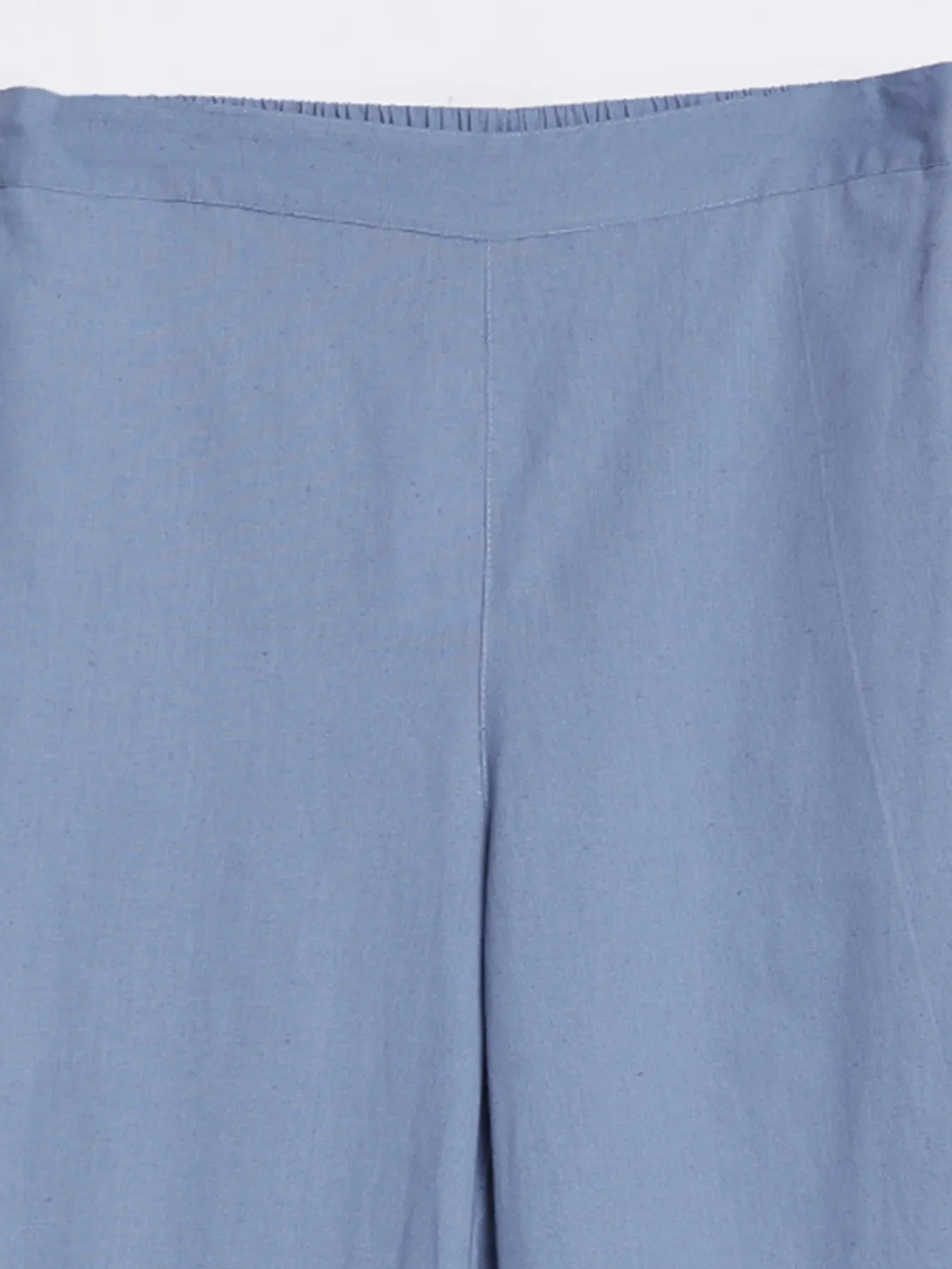 Women English Blue Airy Linen Wide Leg Pant - Image 16