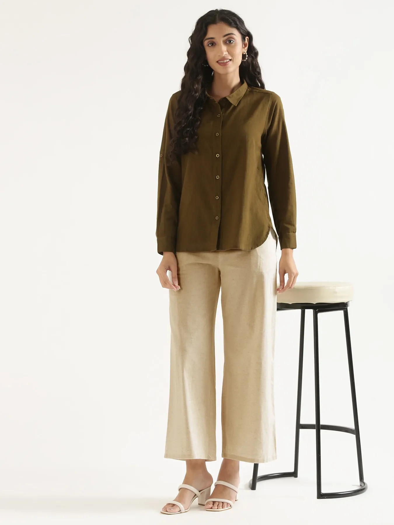 Women Fawn Airy Linen Wide Leg Pant - Image 11