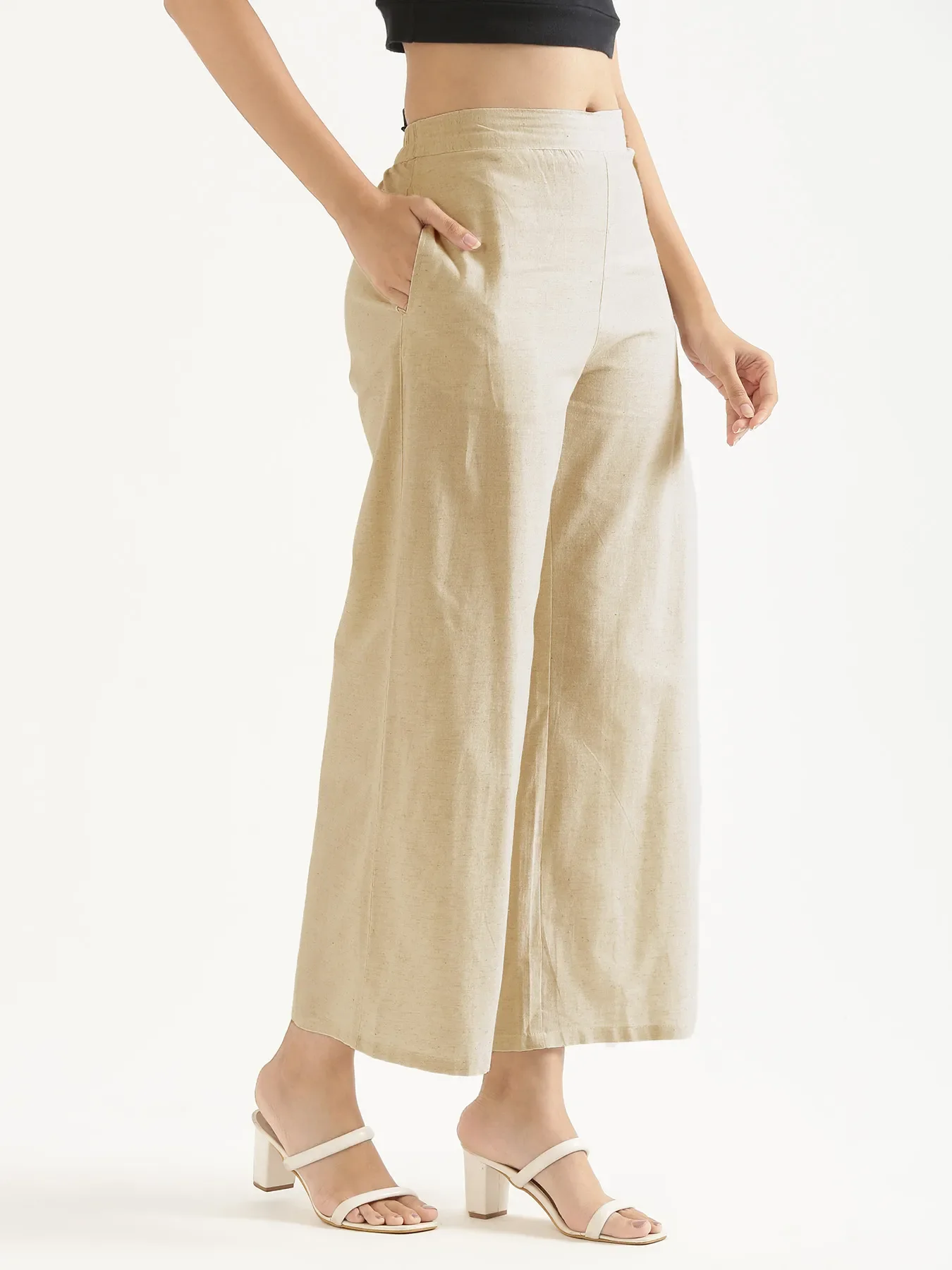 Women Fawn Airy Linen Wide Leg Pant - Image 4