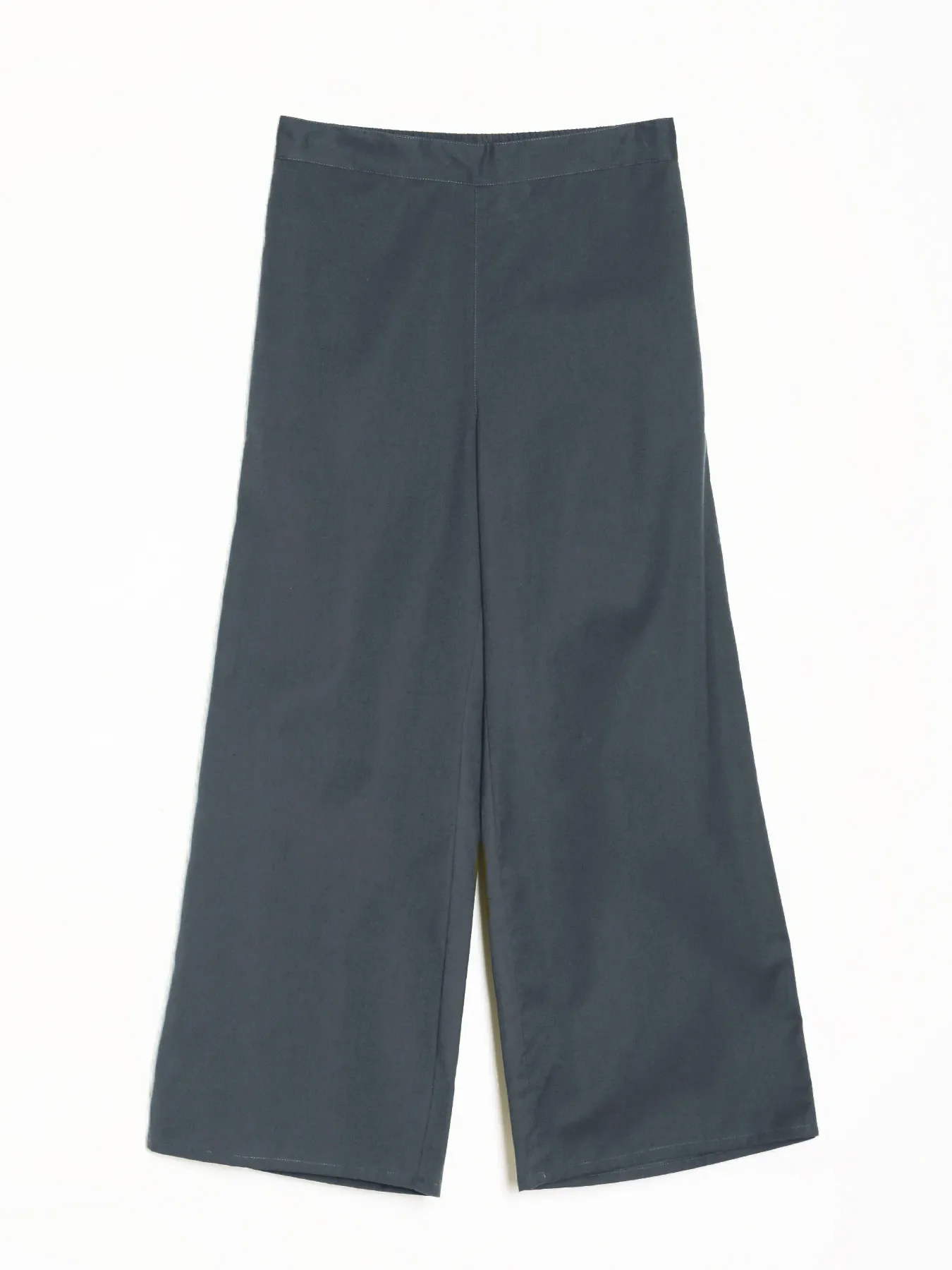 Women German Grey Airy Linen Wide Leg Pant - Image 9