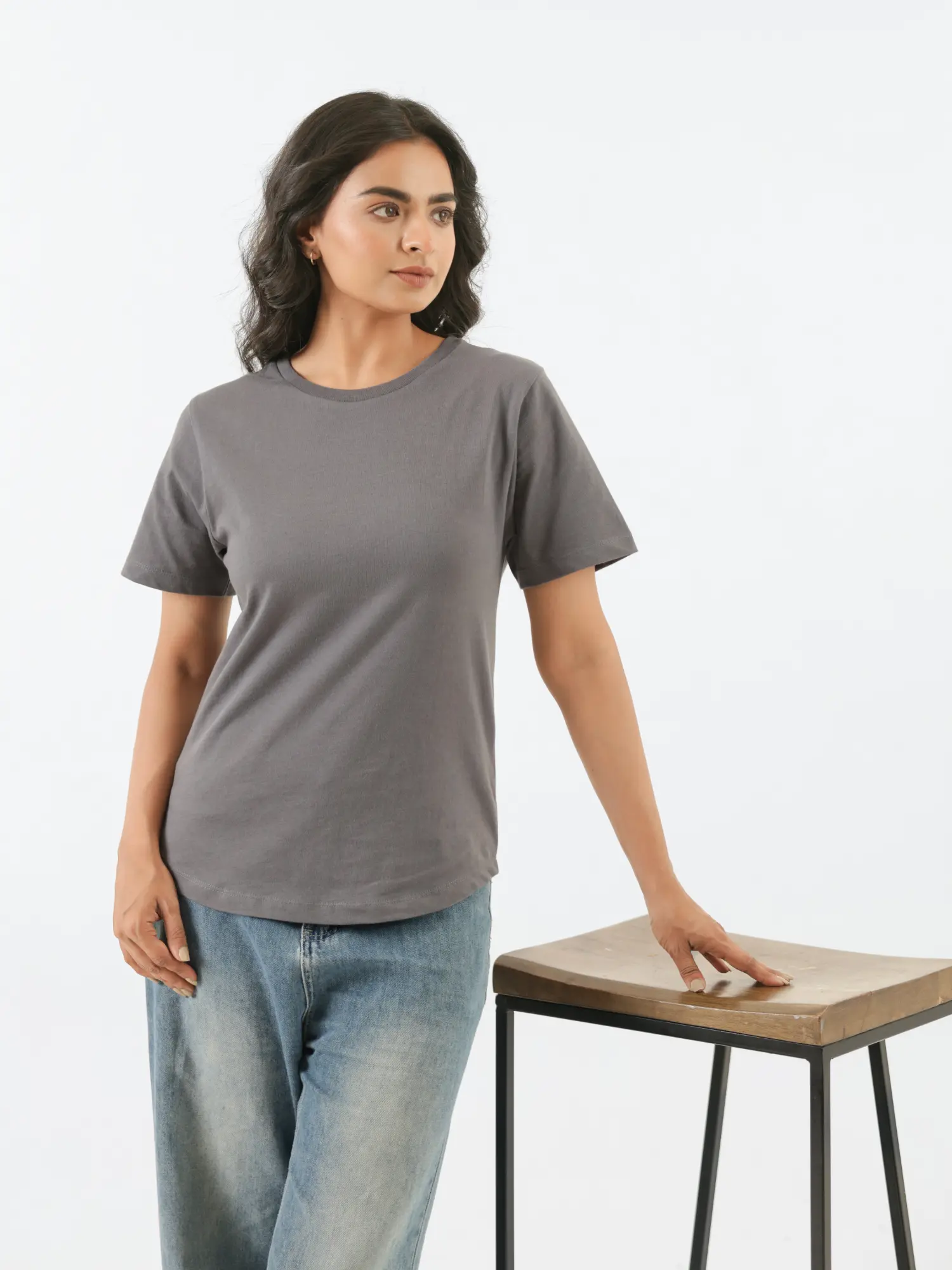 Women German Grey Round Neck T-shirt - Image 10