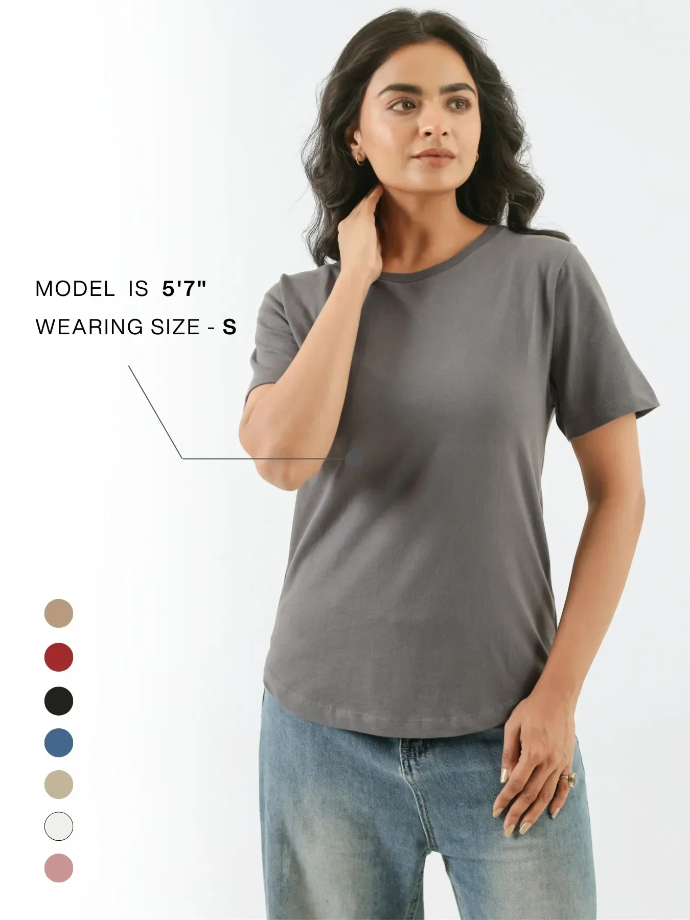 Women German Grey Round Neck T-shirt - Image 11