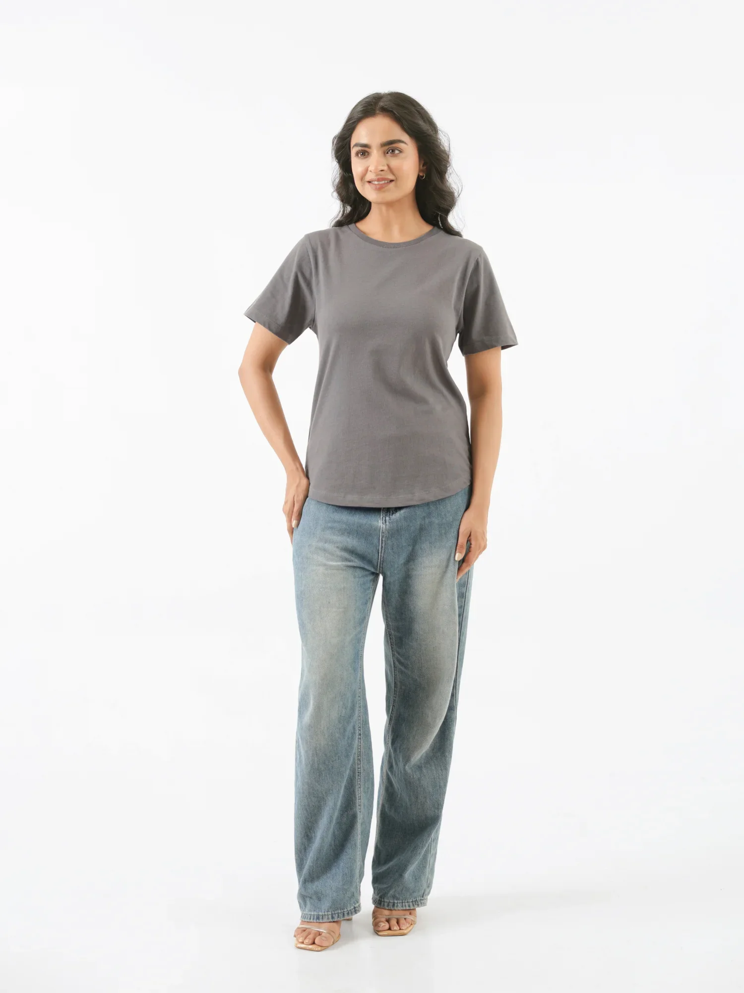 Women German Grey Round Neck T-shirt - Image 3