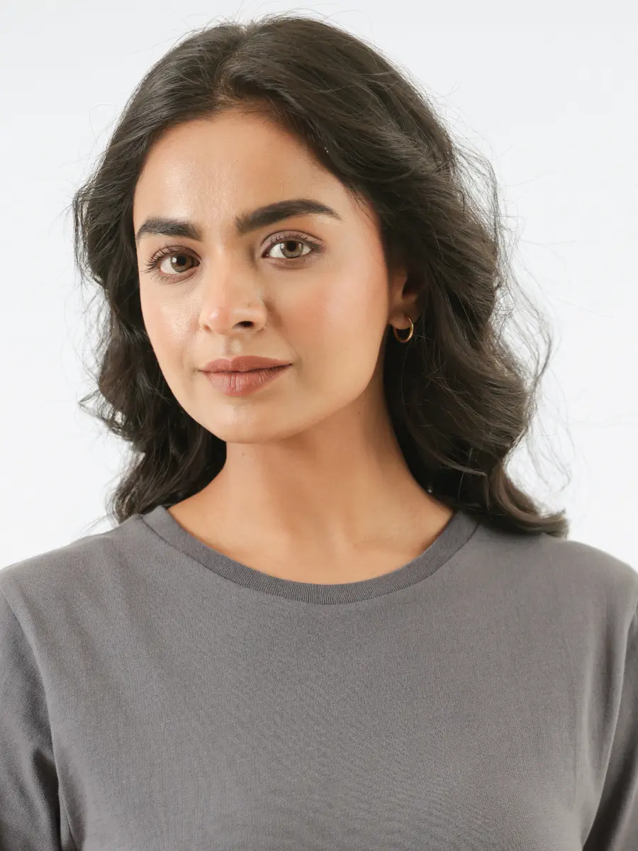 Women German Grey Round Neck T-shirt - Image 4