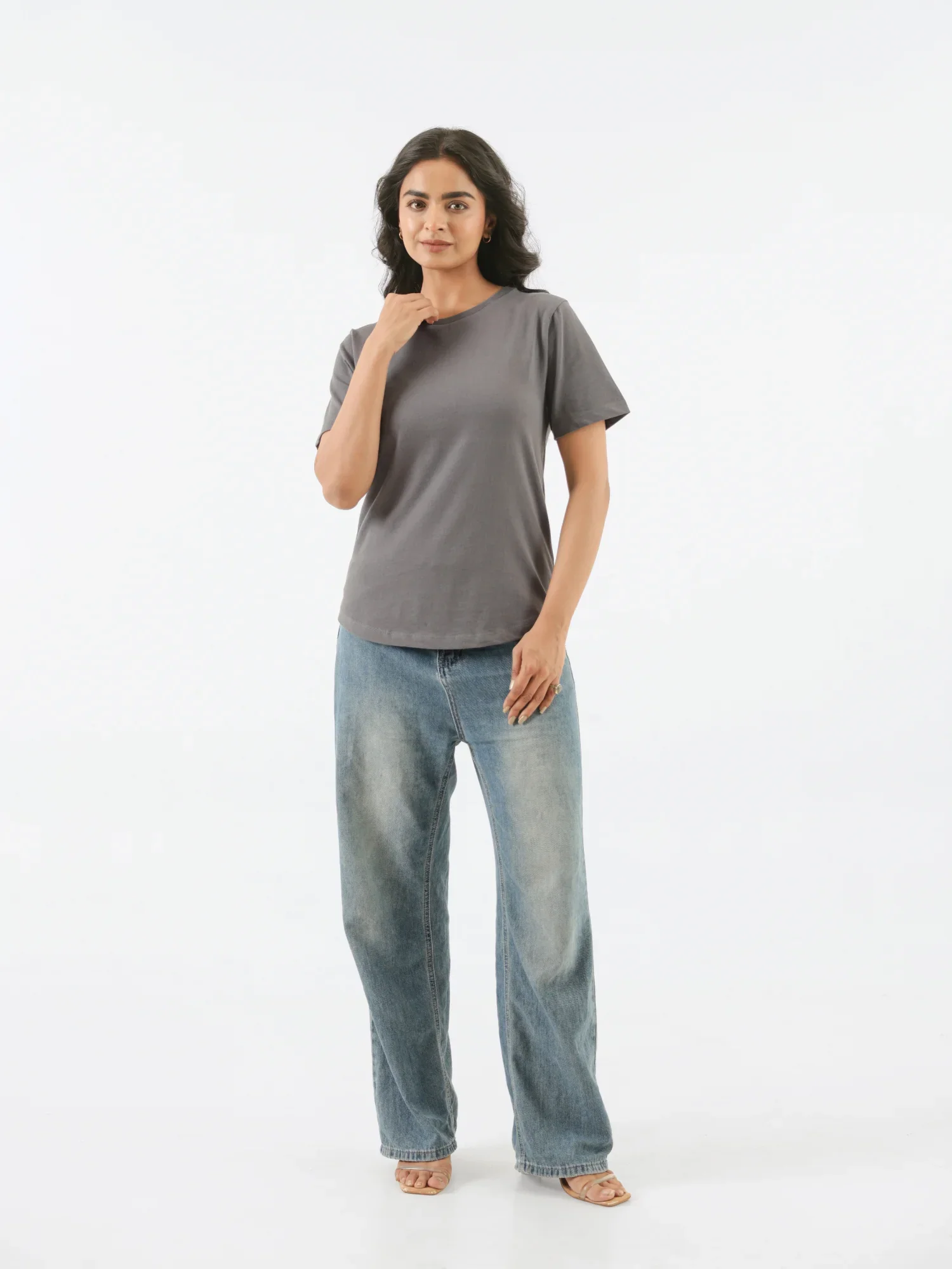 Women German Grey Round Neck T-shirt - Image 5