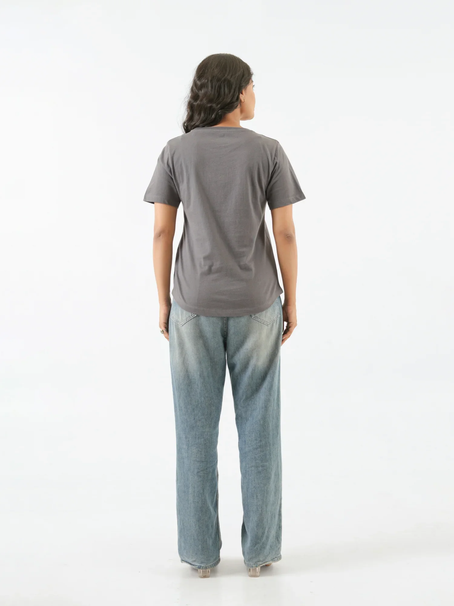 Women German Grey Round Neck T-shirt - Image 6