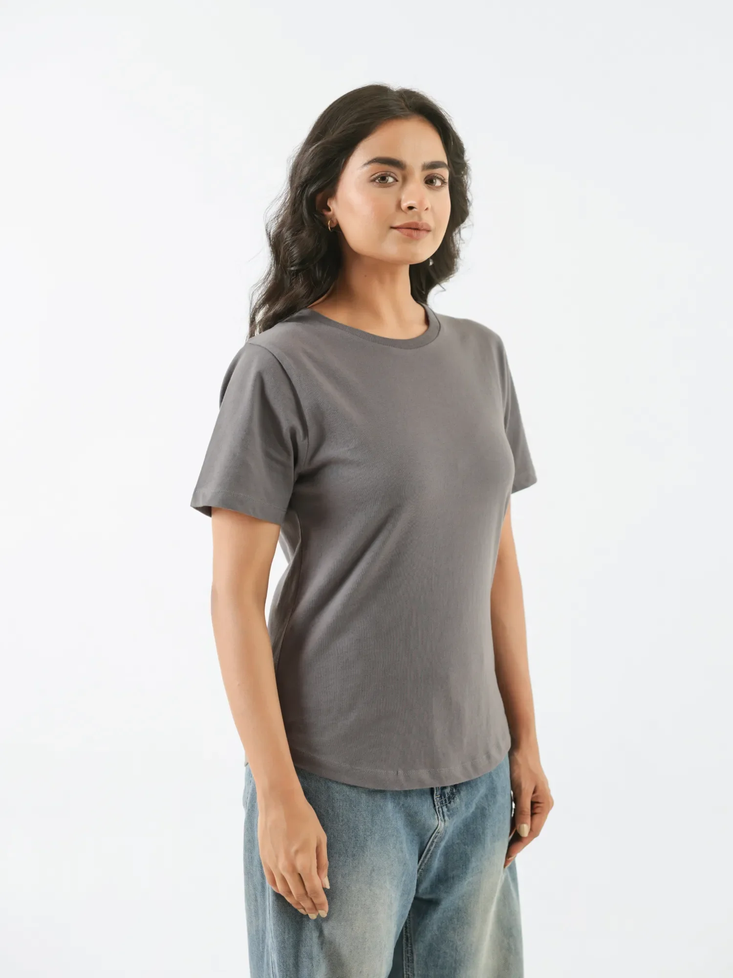 Women German Grey Round Neck T-shirt - Image 7