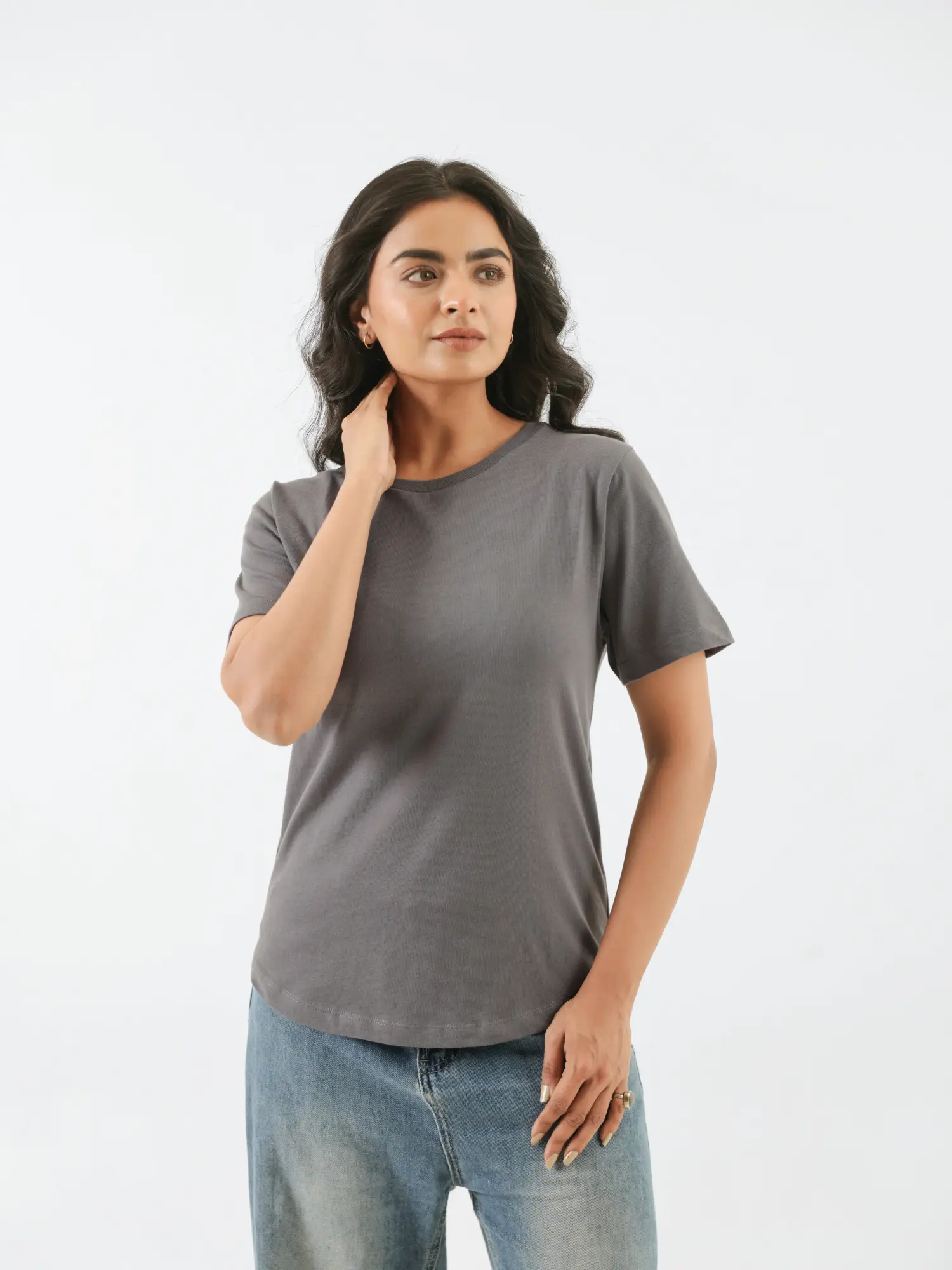 Women German Grey Round Neck T-shirt - Image 9