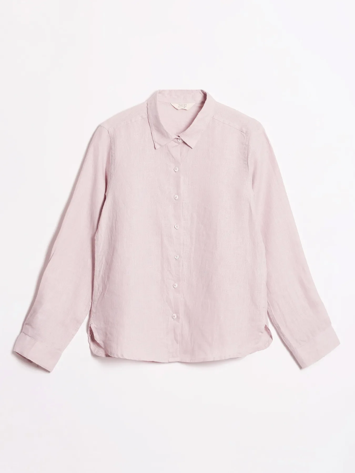Women Light Pink Pure Linen Shirt - Image 15