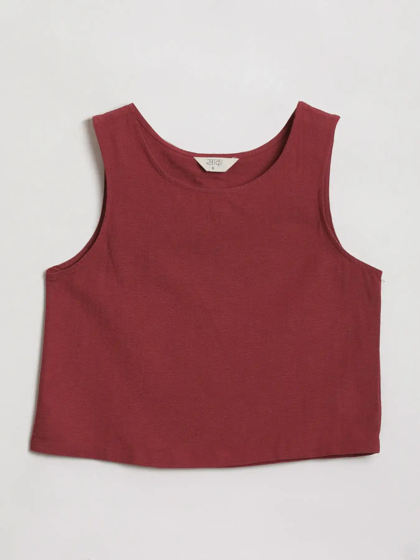Women Maroon Flowy Linen Short Set - Image 6