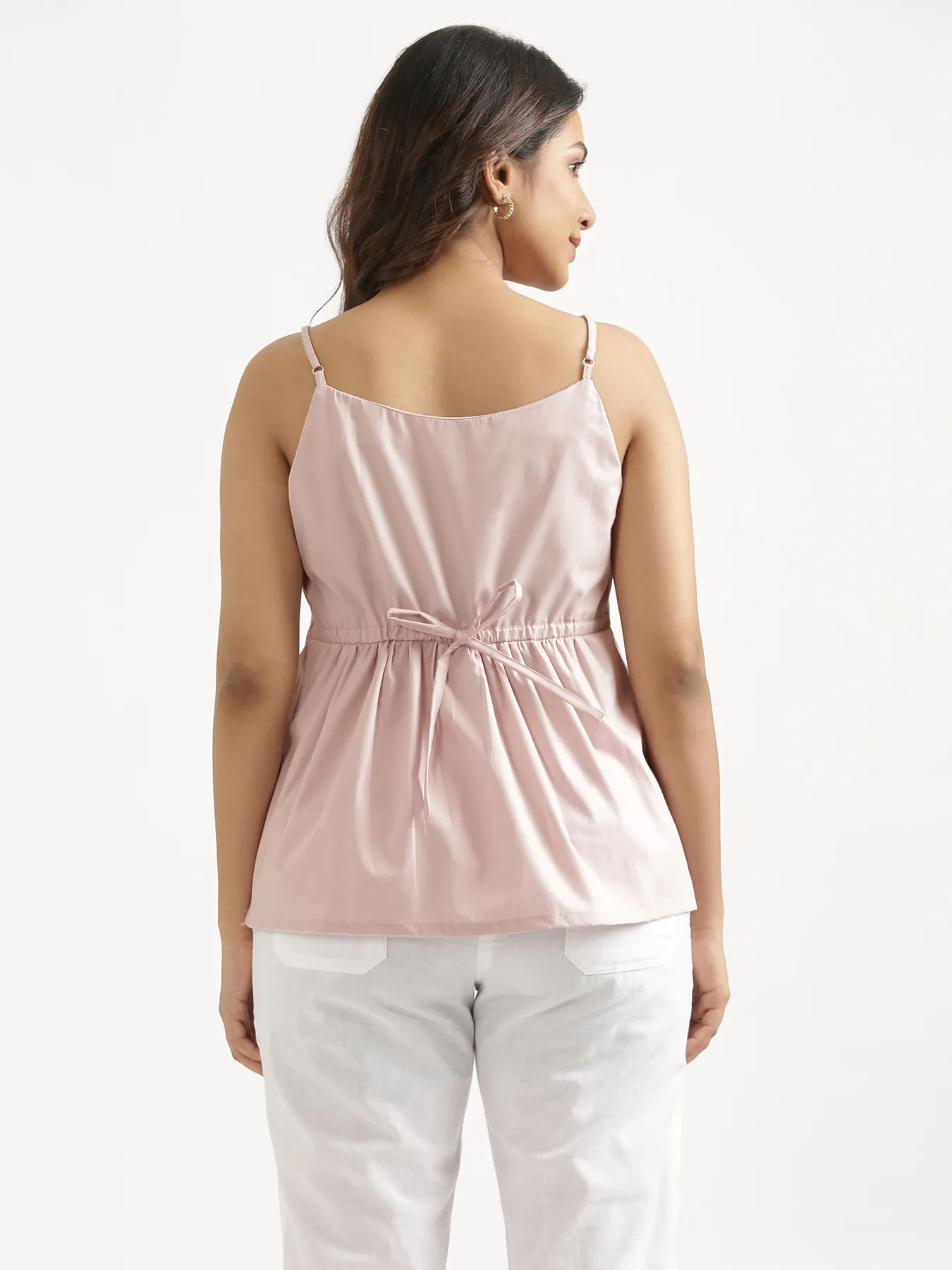 Women Mauve Pink Better Cotton Peplum Top - Image 10