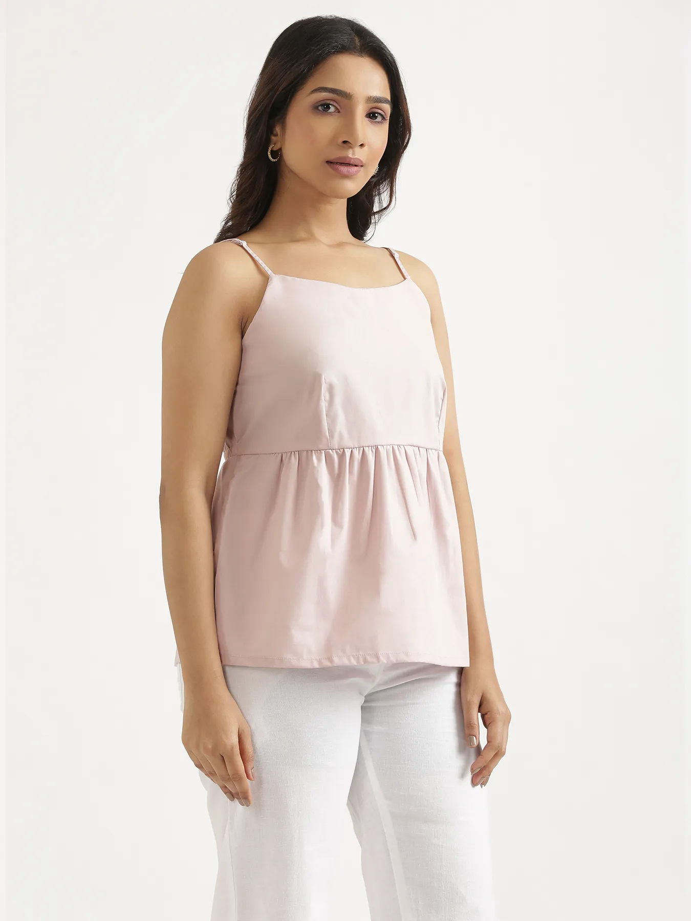 Women Mauve Pink Better Cotton Peplum Top - Image 12