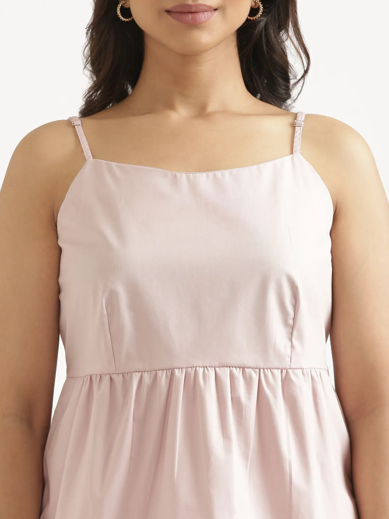 Women Mauve Pink Better Cotton Peplum Top - Image 7