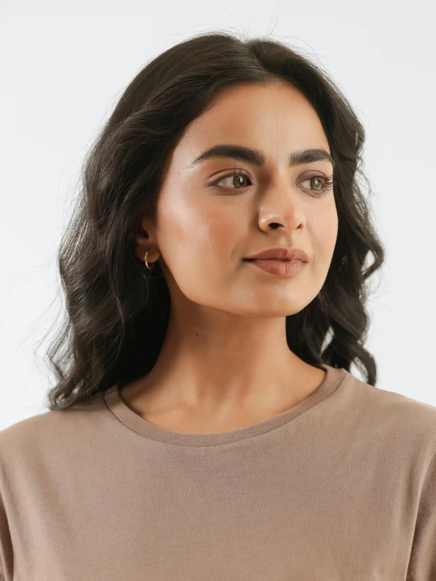 Women Mesa Taupe Round Neck T-shirt - Image 5