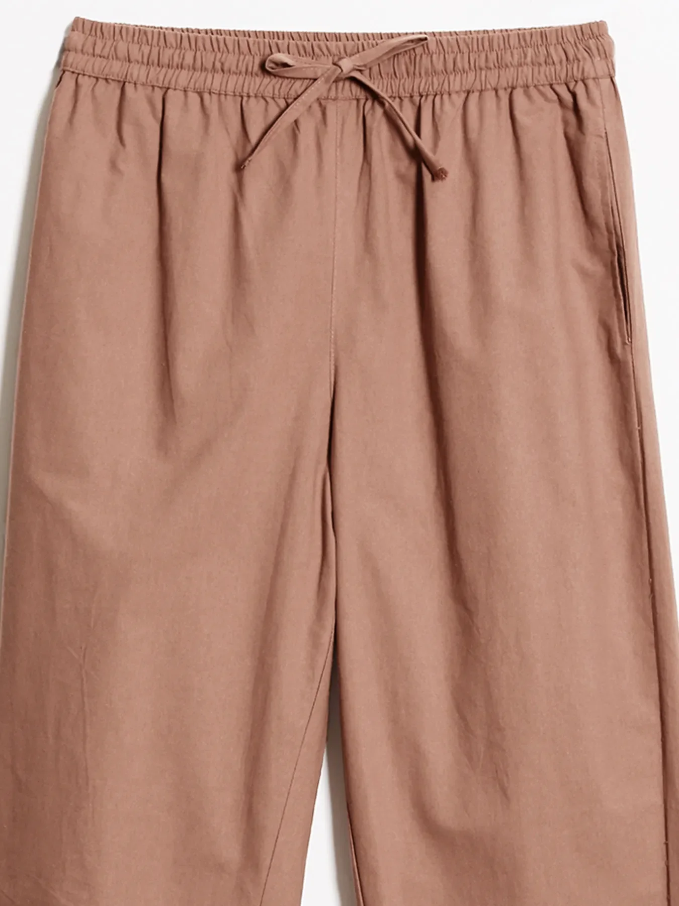Women Mocha Mousse Cotton Straight Pant - Image 10